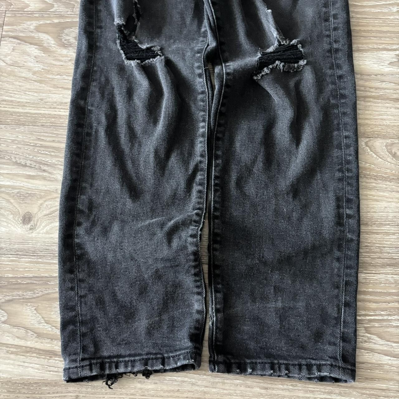 Japanese Brand Crazy Vintage Y2K/2000s Grunge Black Distressed Denim Jeans! 30x30 Size US 30 / EU 46 - 6 Thumbnail