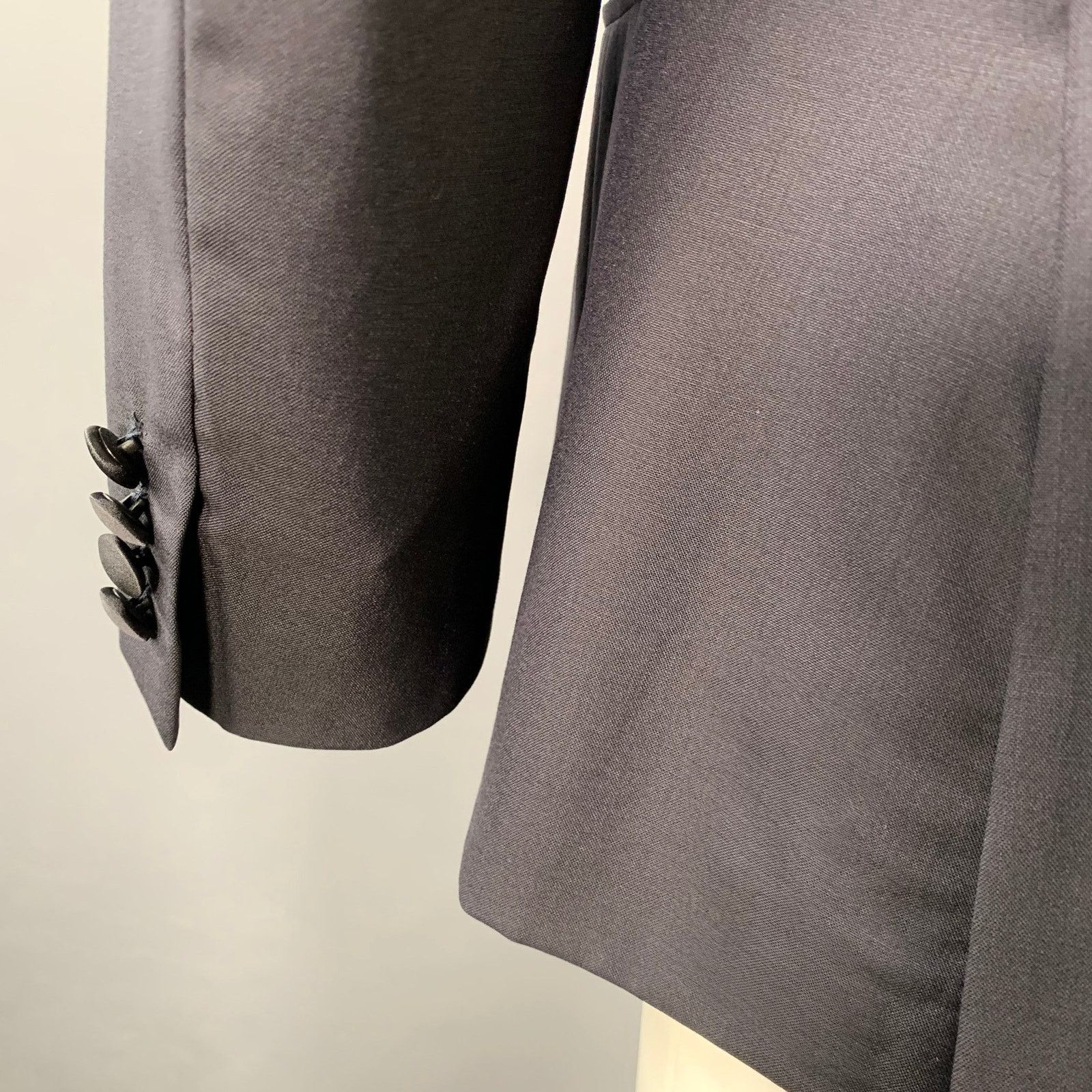 Brioni Navy Black Two Toned Wool Peak Lapel Sport Coat Size 40R - 5 Thumbnail