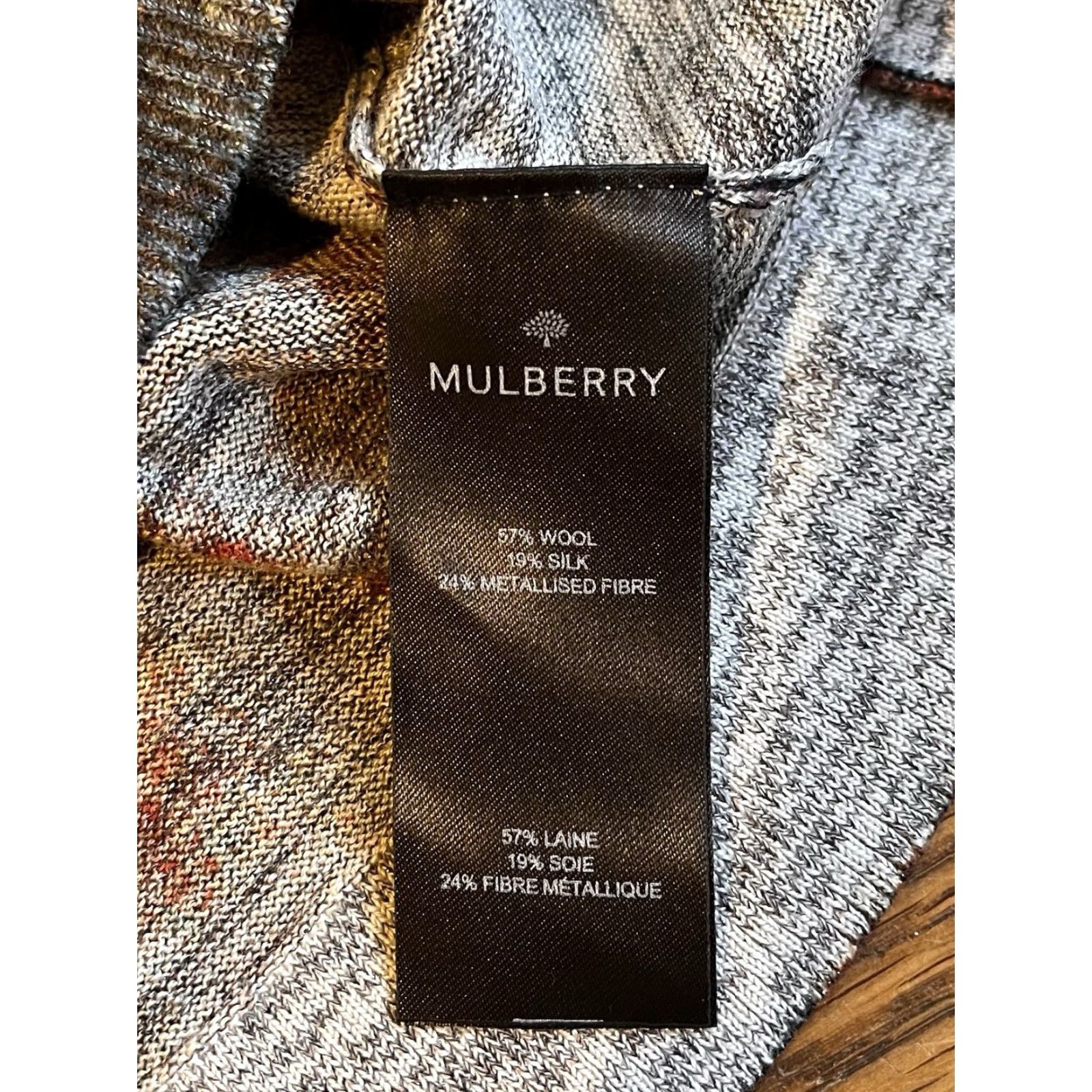 Mulberry Mulberry Shirt Women’s Small Multicolor Metallic Knit Abstract Size S / US 4 / IT 40 - 5 Thumbnail