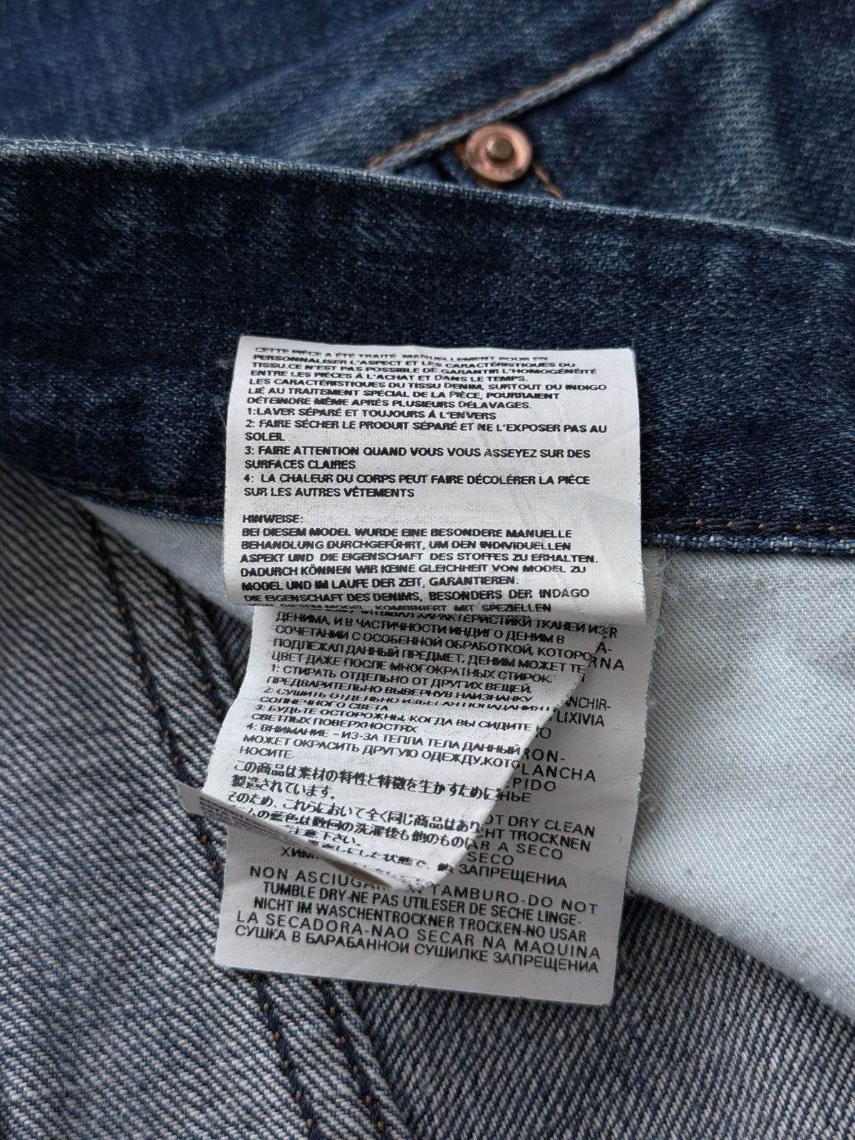 Japanese Brand Red Seal Hedi Slimane Style Washed Selvedge Denim Jeans Size US 34 / EU 50 - 16 Thumbnail