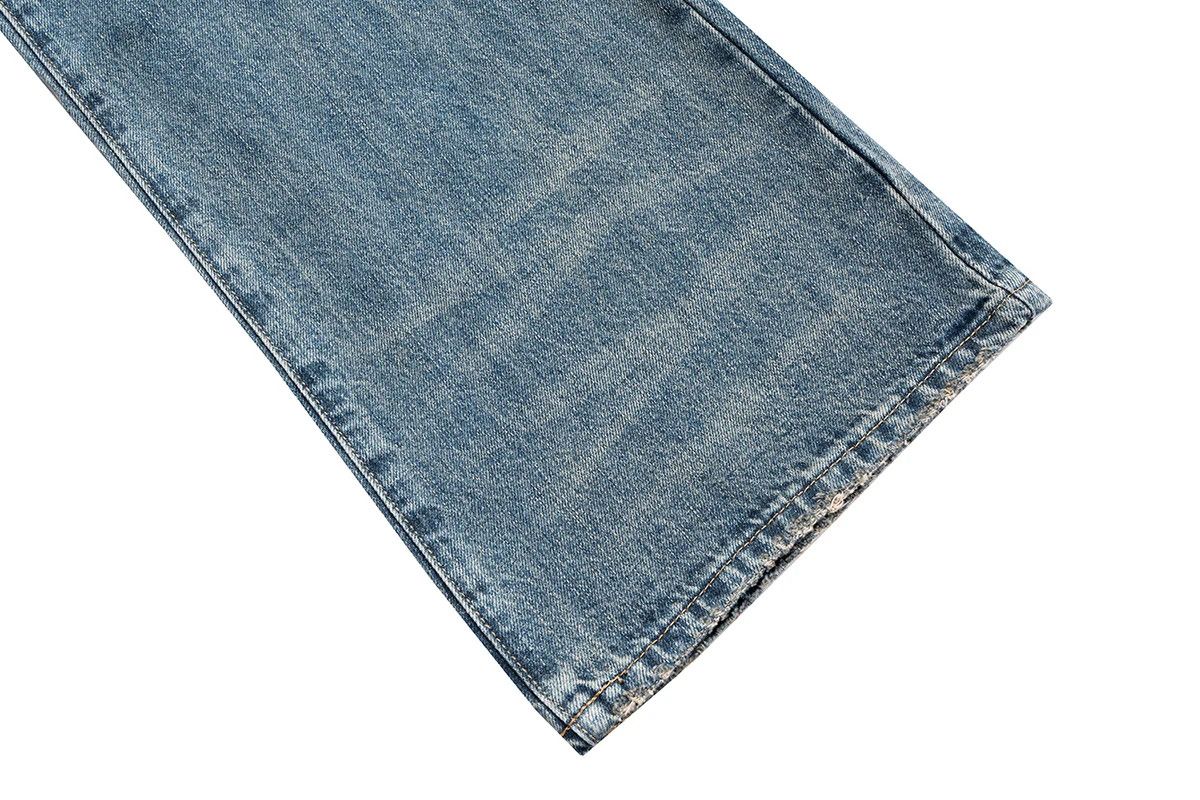 Japanese Brand Vintage Washed Dirty Yellow Mud Baggy Jeans Size US 33 - 10 Thumbnail