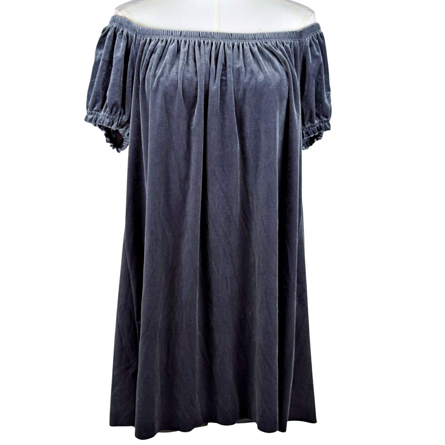Urban Outfitters Urban Outfitters Velvet Puff Sleeve Babydoll Mini Dress Size L / US 10 / IT 46 - 2 Thumbnail