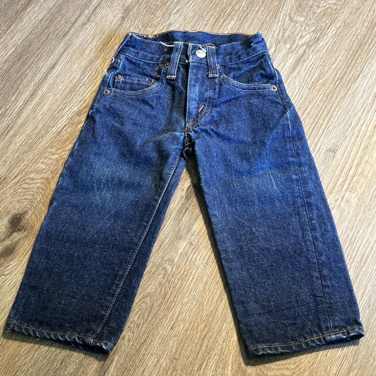 Levi's Levi 302 Big E 0 Toddler Dark Denim V Stitch Dark Indigo Size 25" / US 0 / IT 36 - 6 Thumbnail