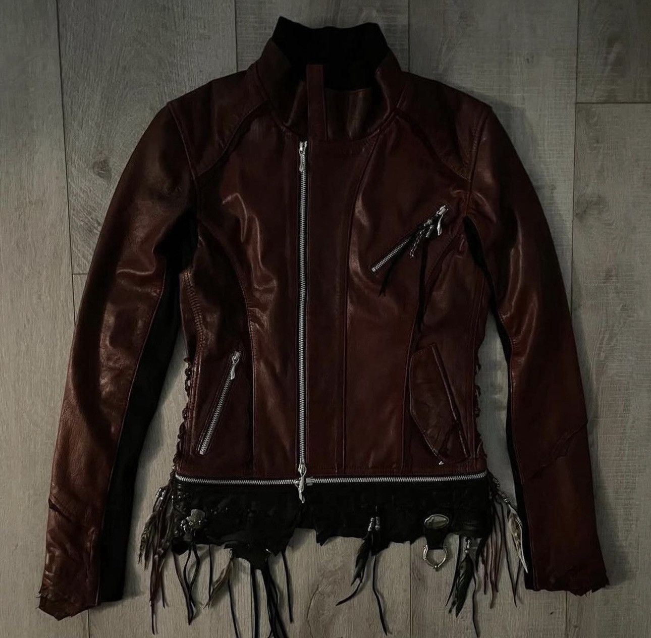 ジャケット・アウター 14thaddiction Leather Custom Jacket Custom Cross Zip Rider – 14th Addiction