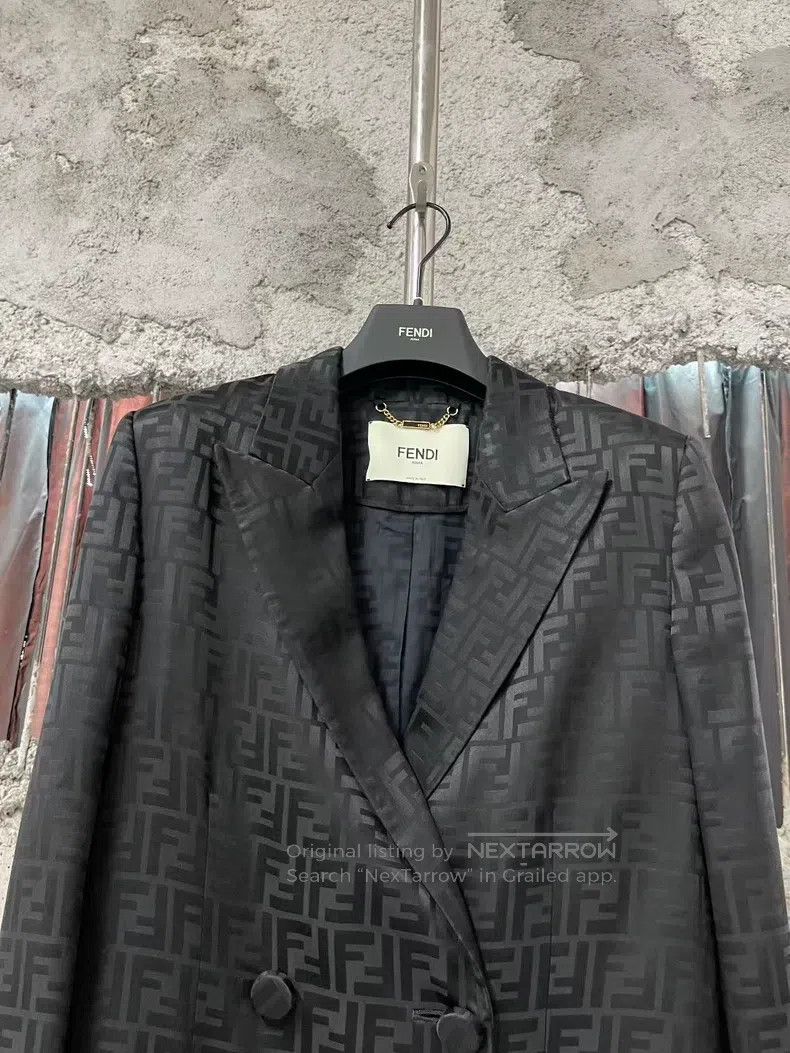 Fendi Fendi All-Over Printed Monogram Blazer Size XXS / US 00 / IT 34 - 3 Thumbnail