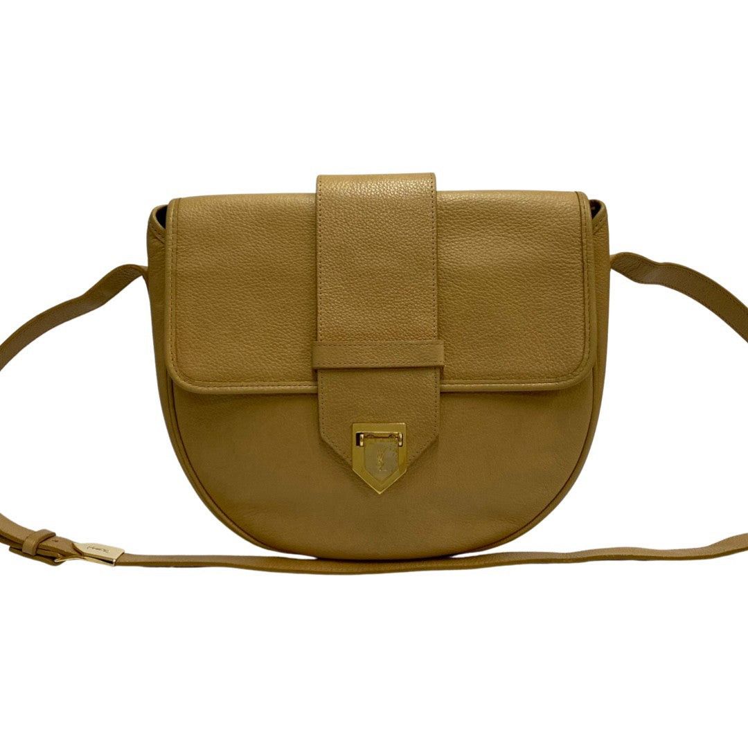Yves Saint Laurent Yves Saint Laurent Shoulder Bag Beige Leather Size ONE SIZE - 1 Thumbnail