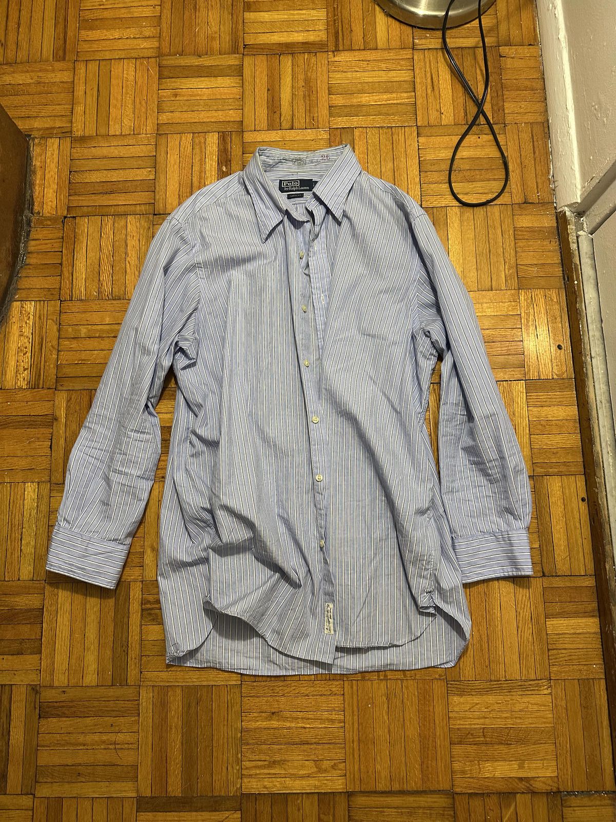 Other Classic Fit Polo Ralph Lauren Men's Dress Shirt Blue + White Size 42R - 1 Thumbnail