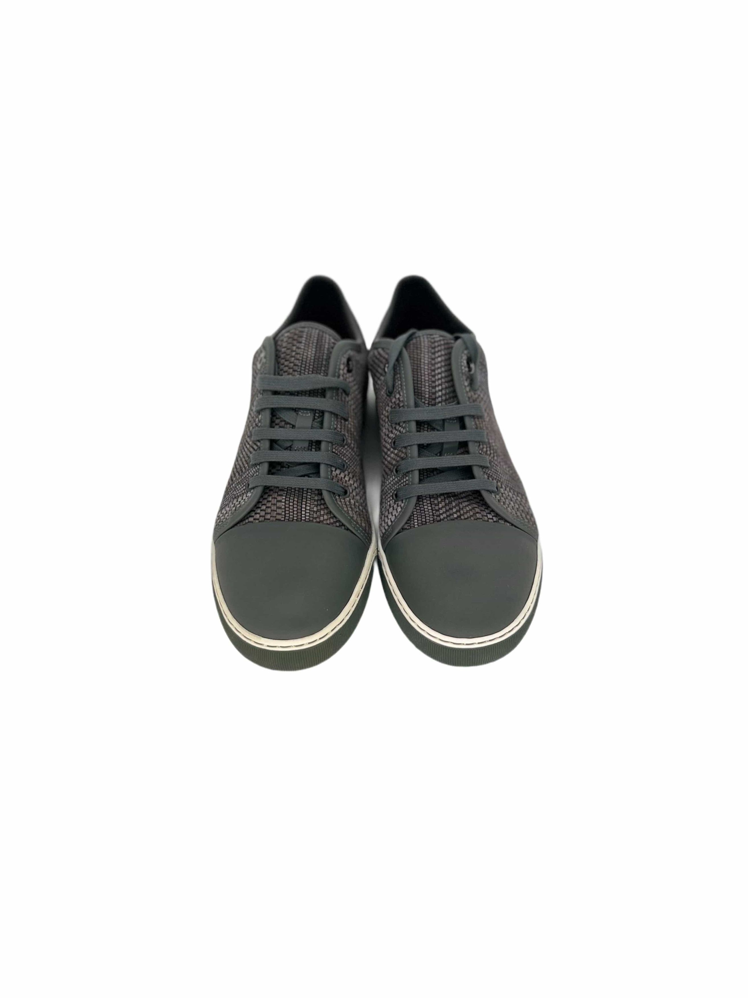 Lanvin Lanvin Grey Bi-Fabric Tennis Sneaker Size US 10 / EU 43 - 3 Thumbnail