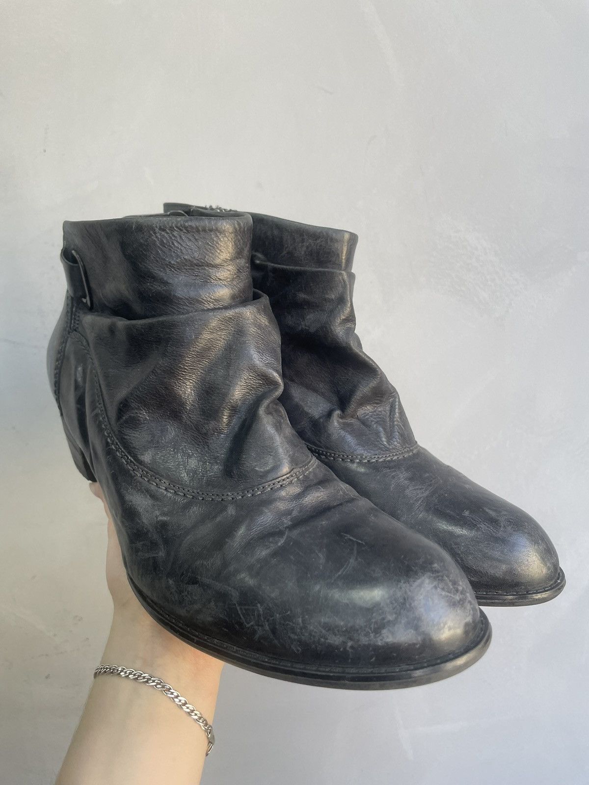 A.S.98 Gothic heel platform boots leather guidi style avant garde Size US 8.5 / EU 41-42 - 2 Thumbnail