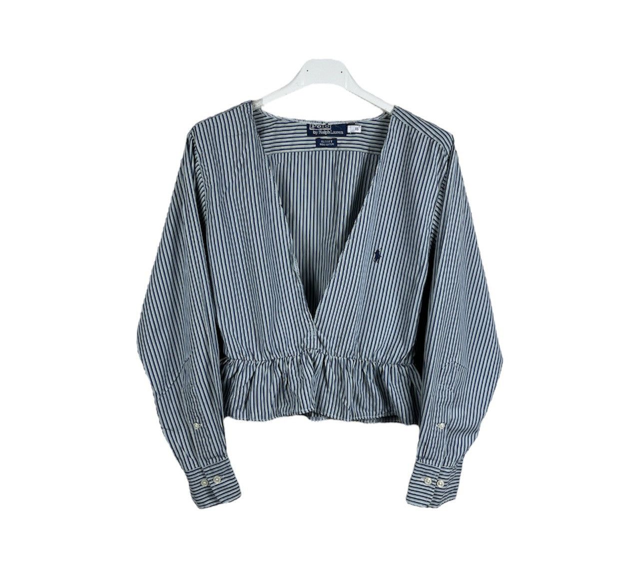 Polo Ralph Lauren × Vintage Vintage 90s Polo Ralph Lauren Alcott striped blouse shirt Size XS / US 0-2 / IT 36-38 - 1 Thumbnail