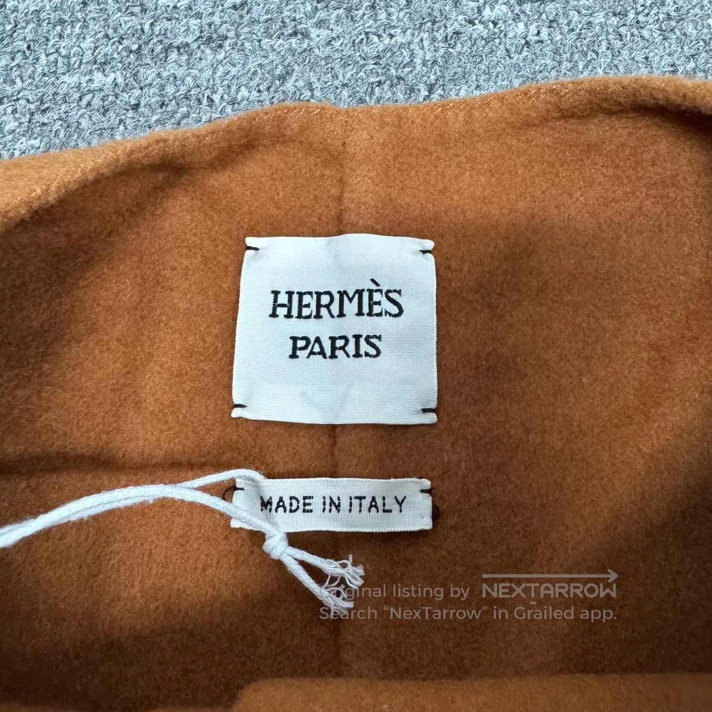 Hermes Hermes Caramel-colored, round-necked, short cashmere coat| Size M / US 6-8 / IT 42-44 - 6 Thumbnail