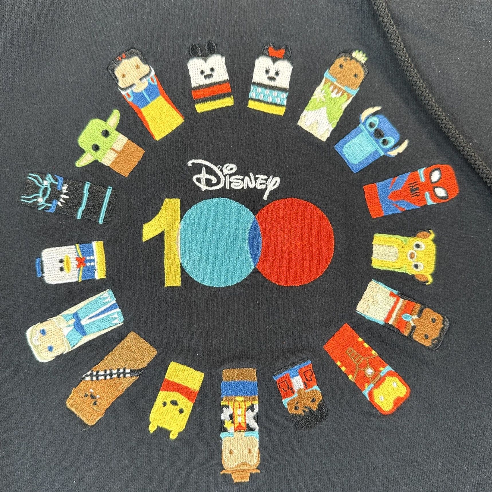 Disney Disney Hoodie Womens L Black Disney 100 Character Graphic Fleece Pullover Size L / US 10 / IT 46 - 4 Thumbnail
