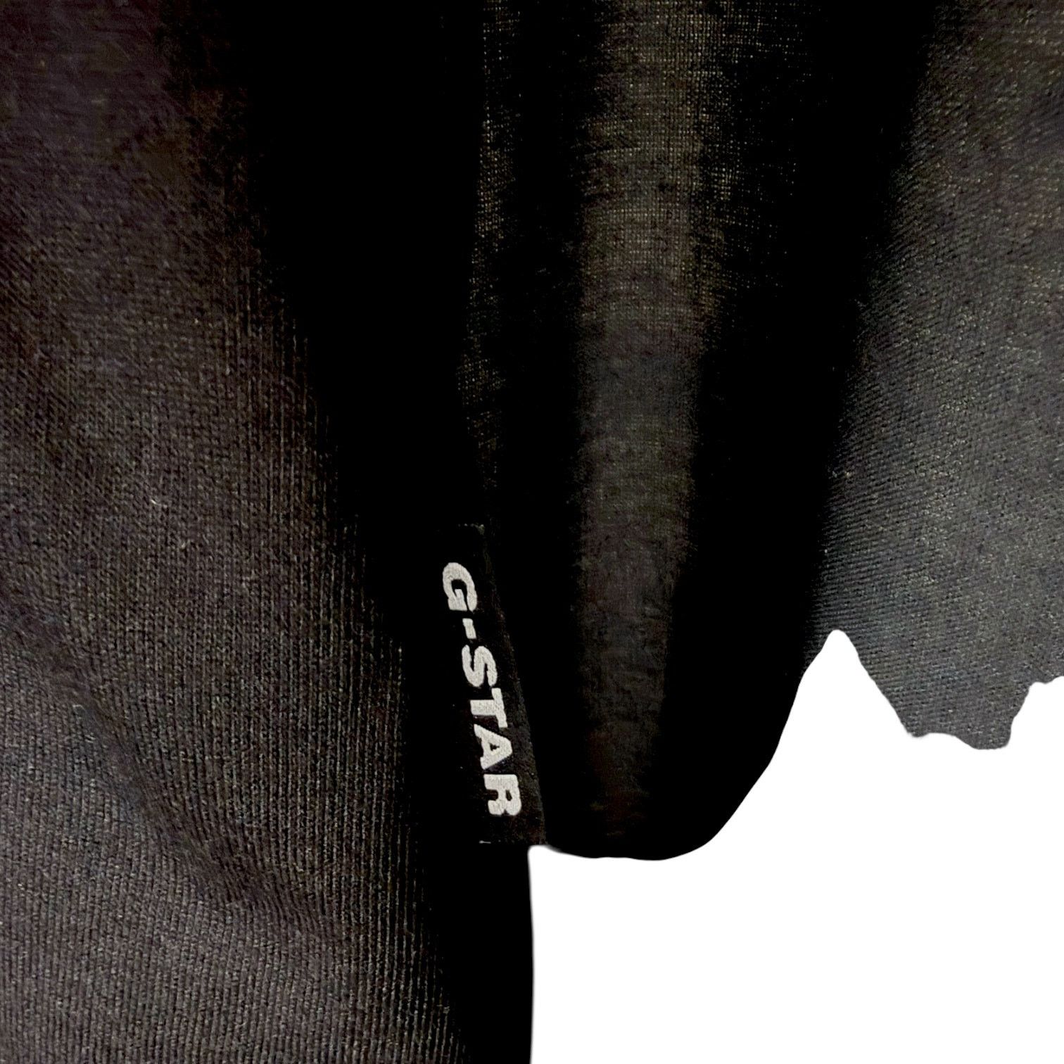 G-Star G-Star RAW Mens Black Fabric Mix Boxy T-shirt Oversize Fit Size US S / EU 44-46 / 1 - 6 Thumbnail