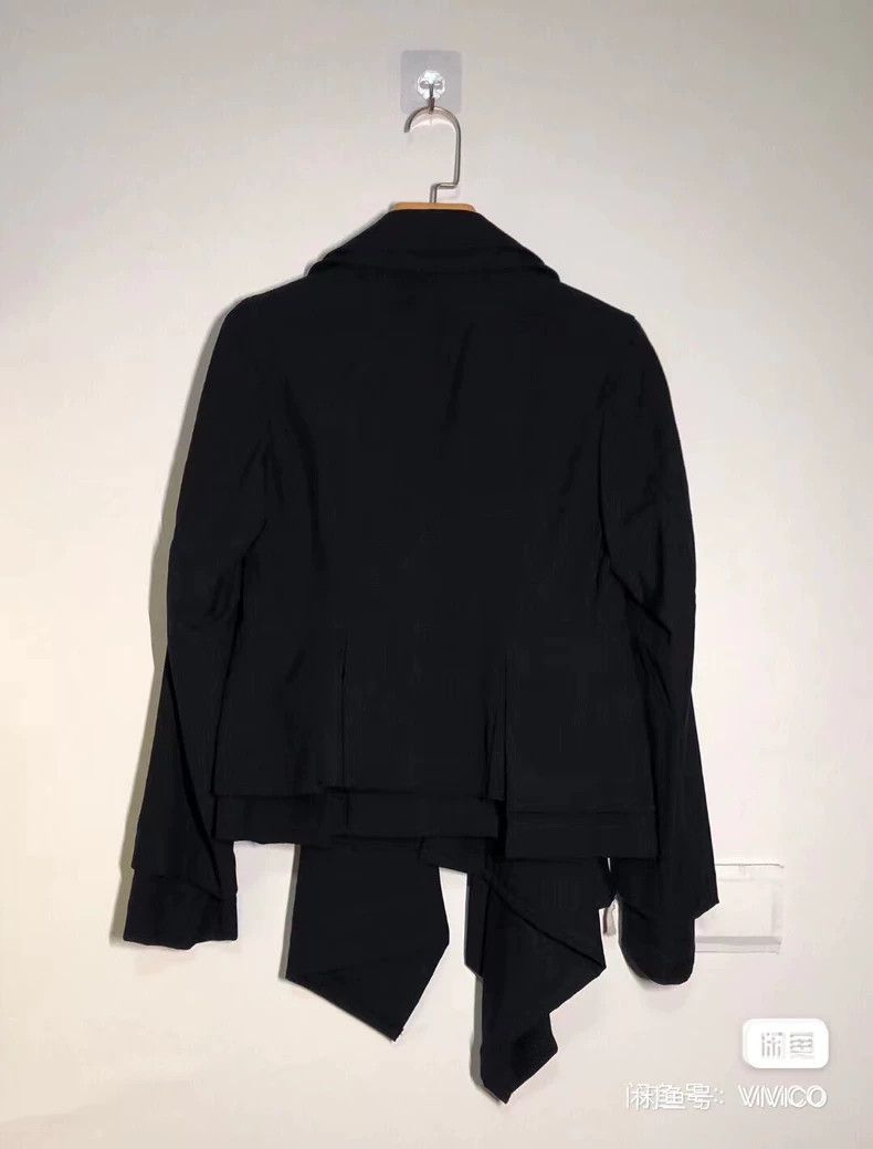 Comme des Garcons Deconstructed short trench coat in navy