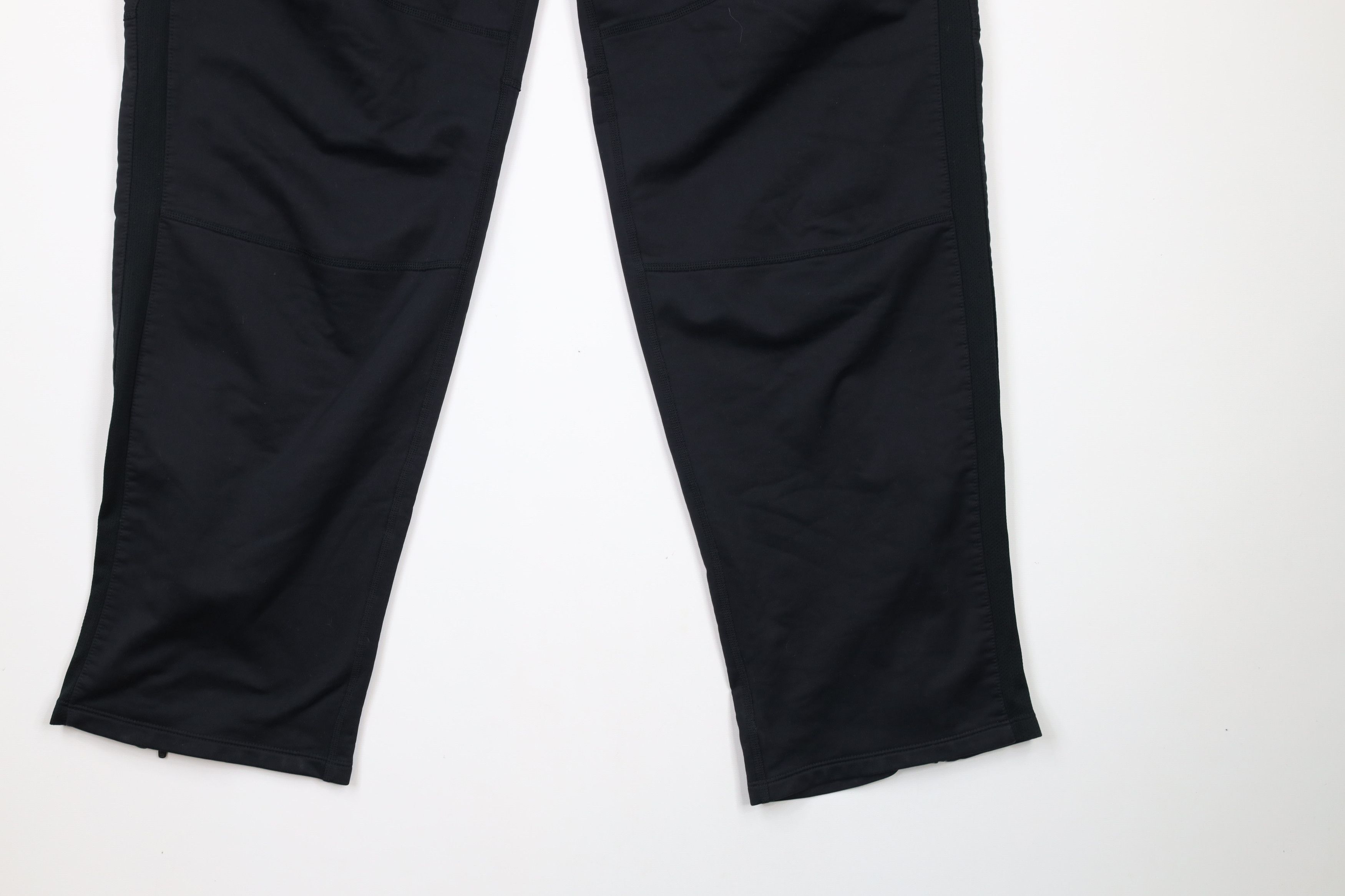 Nike × Vintage Vintage Nike Mini Swoosh Wide Leg Fleece Sweatpants Black Size US 36 / EU 52 - 4 Thumbnail