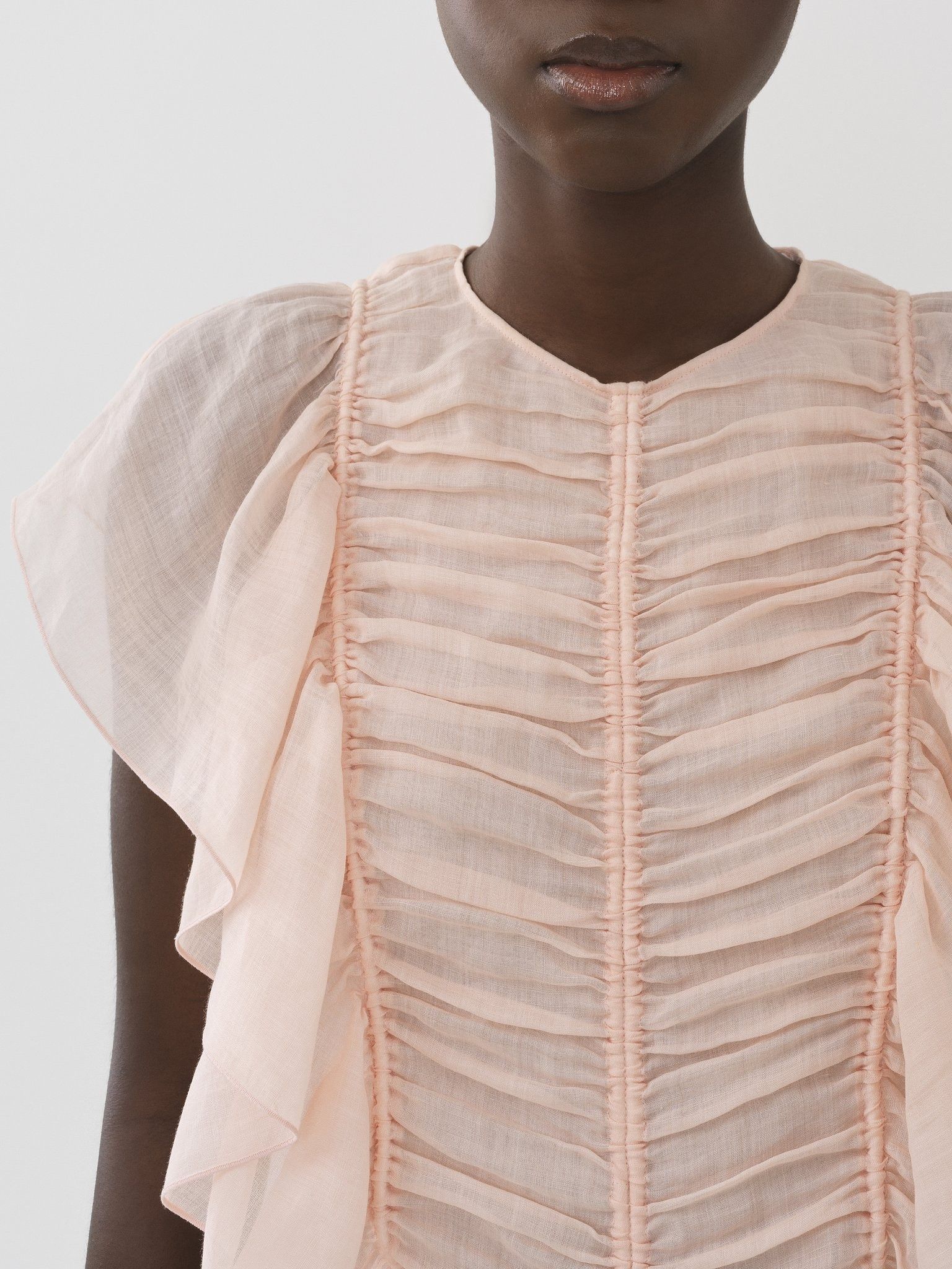 Chloe o1y0825 Short Sleeves Blouse in Pink Size M / US 6-8 / IT 42-44 - 3 Thumbnail