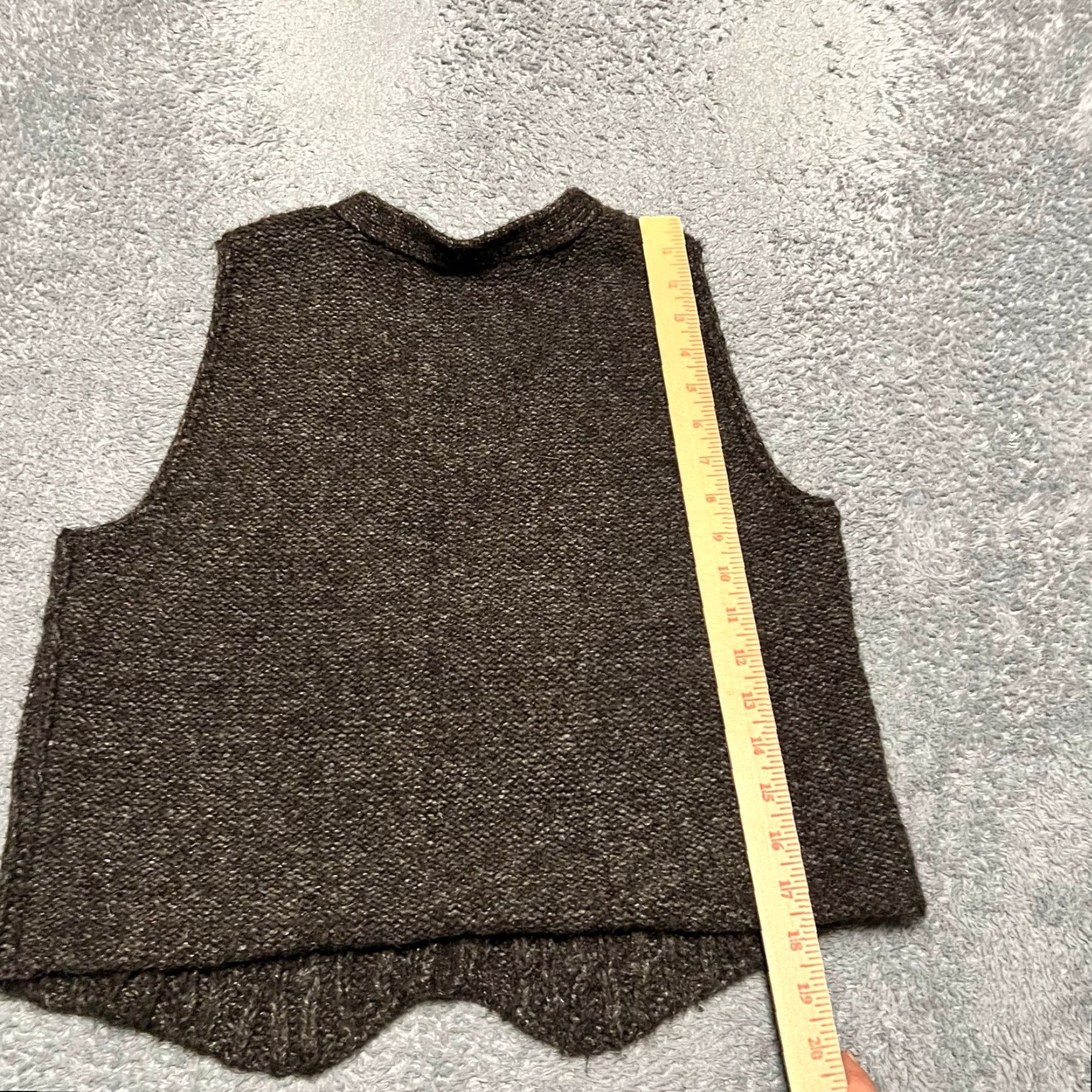 J. Jill J Jill Sweater Vest Womens Medium Brown Cable Knit Sleeveless Button Grandpa M Womens Brown Cable Knit Vest Size M / US 6-8 / IT 42-44 - 5 Thumbnail