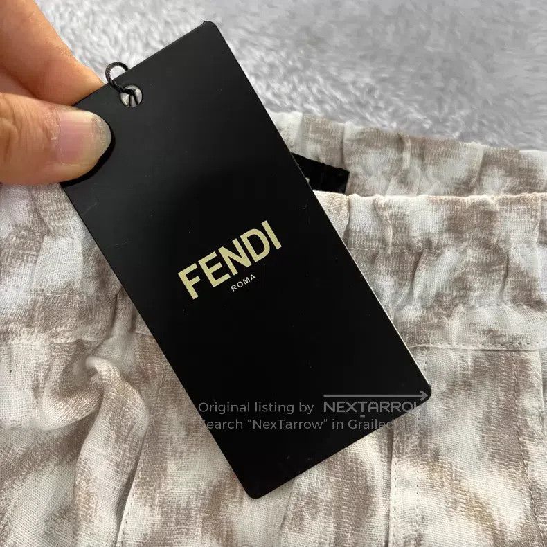 Fendi Fendi Beige Full Double F Short Pants Size US 28 / EU 44 - 4 Thumbnail