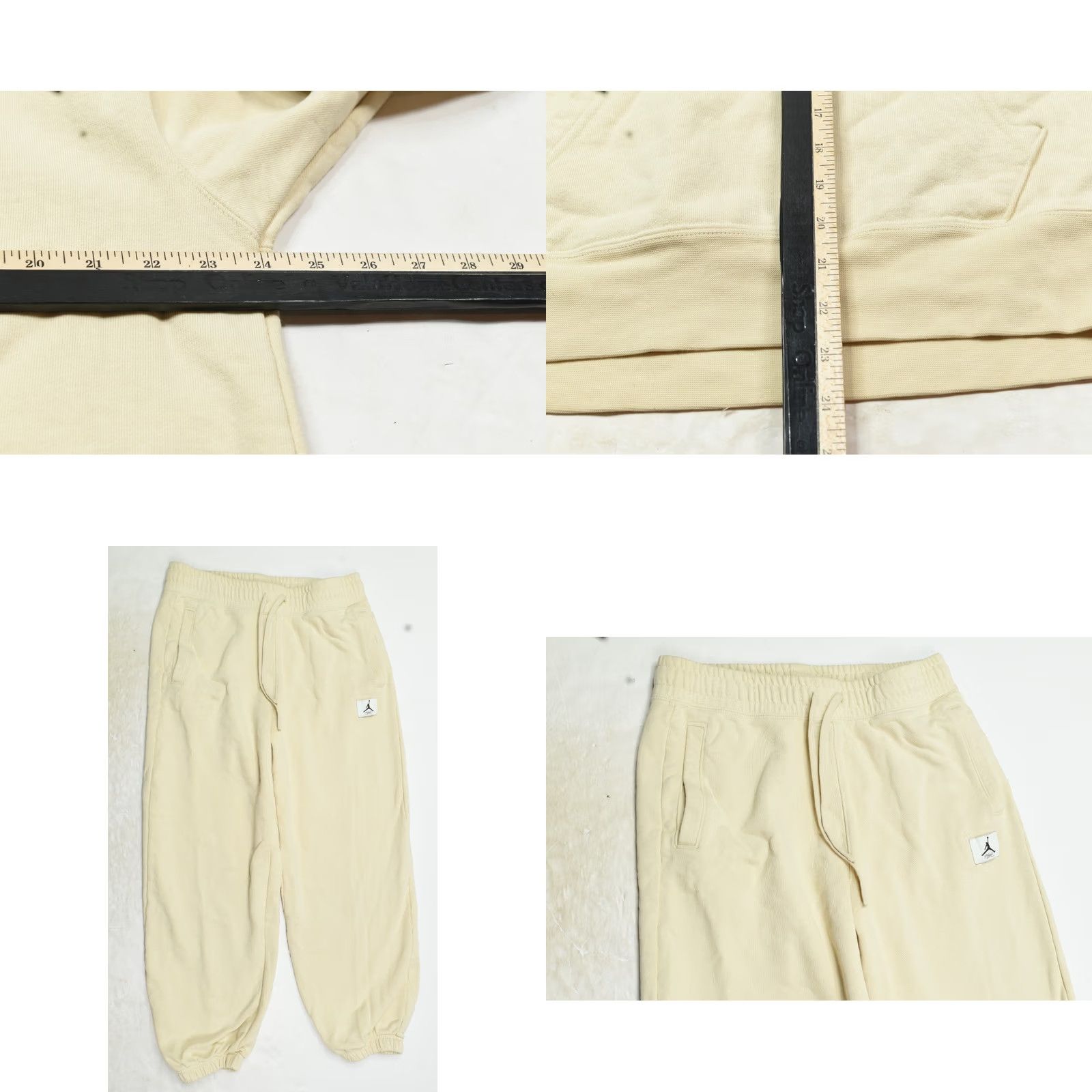 Jordan Brand VINTAGE Jordan Flight Sweatsuit Womens Medium Beach Tan Pullover Relaxed Fit Terry Size M / US 6-8 / IT 42-44 - 9 Thumbnail