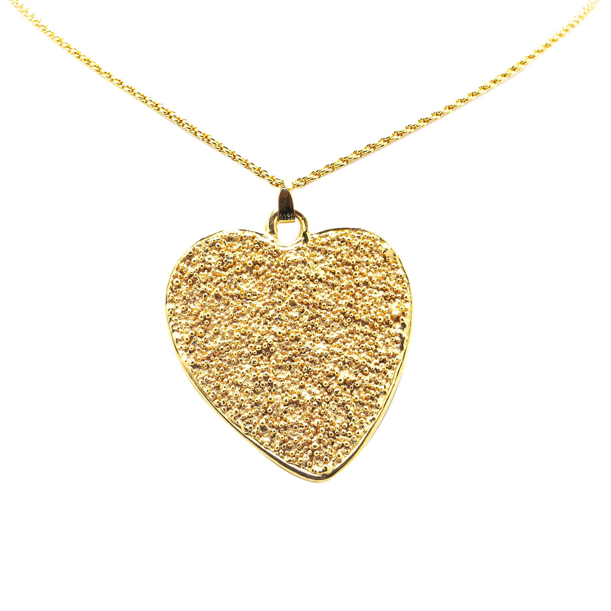 Yves Saint Laurent Yves Saint Laurent Gold Plated Heart Pendant Necklace Gold Size ONE SIZE - 1 Thumbnail