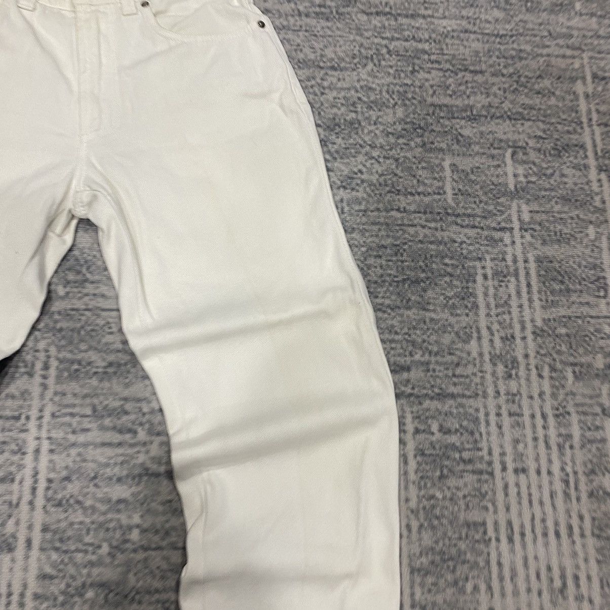 Versace × Versace Jeans Couture Sick☠️ Versace White Denim Jeans 90s Size US 29 - 4 Thumbnail