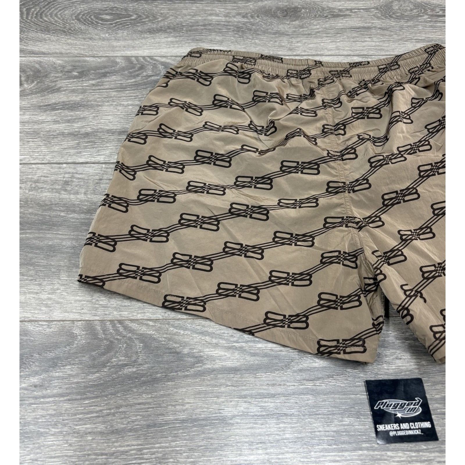 Balenciaga Balenciaga BB Monogram Swim Shorts ' Beige Brown ' | NEW! Size US 30 / EU 46 - 8 Thumbnail