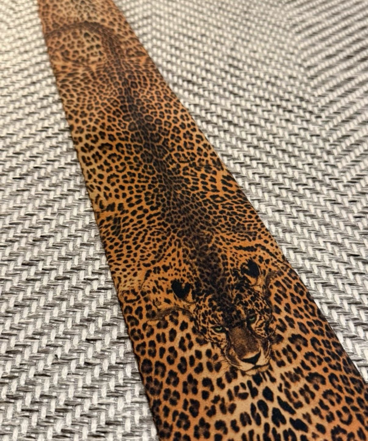 Jean Paul Gaultier Jean Paul Gaultier Chain Detail Leopard Print Tie K24 Size ONE SIZE - 4 Thumbnail