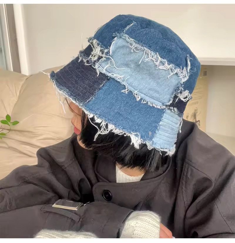 Other Bucket Hat Showing Small Face Retro Style Splicing Size ONE SIZE - 1 Thumbnail