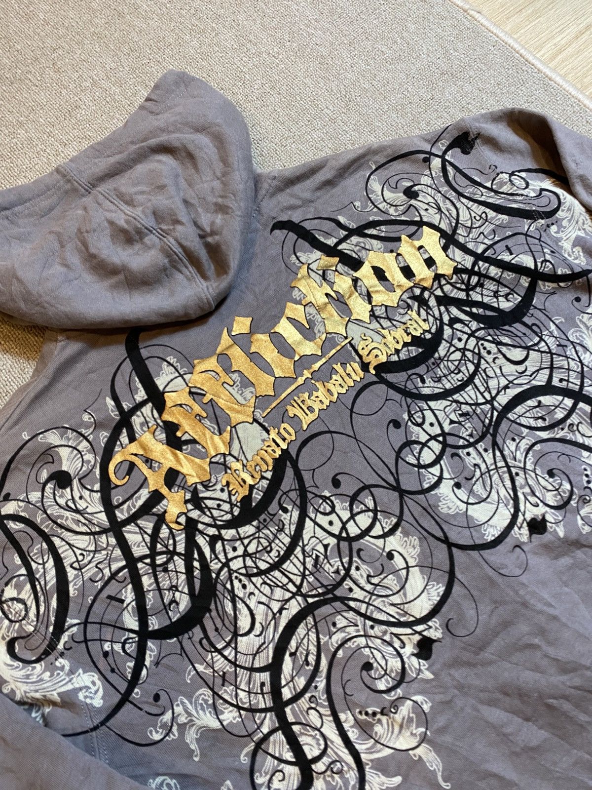 Affliction × Ozzy Osbourne × Vintage Affliction X Ozzy Osbourne Signature Series Grunge Swarovski Size US XL / EU 56 / 4 - 5 Thumbnail