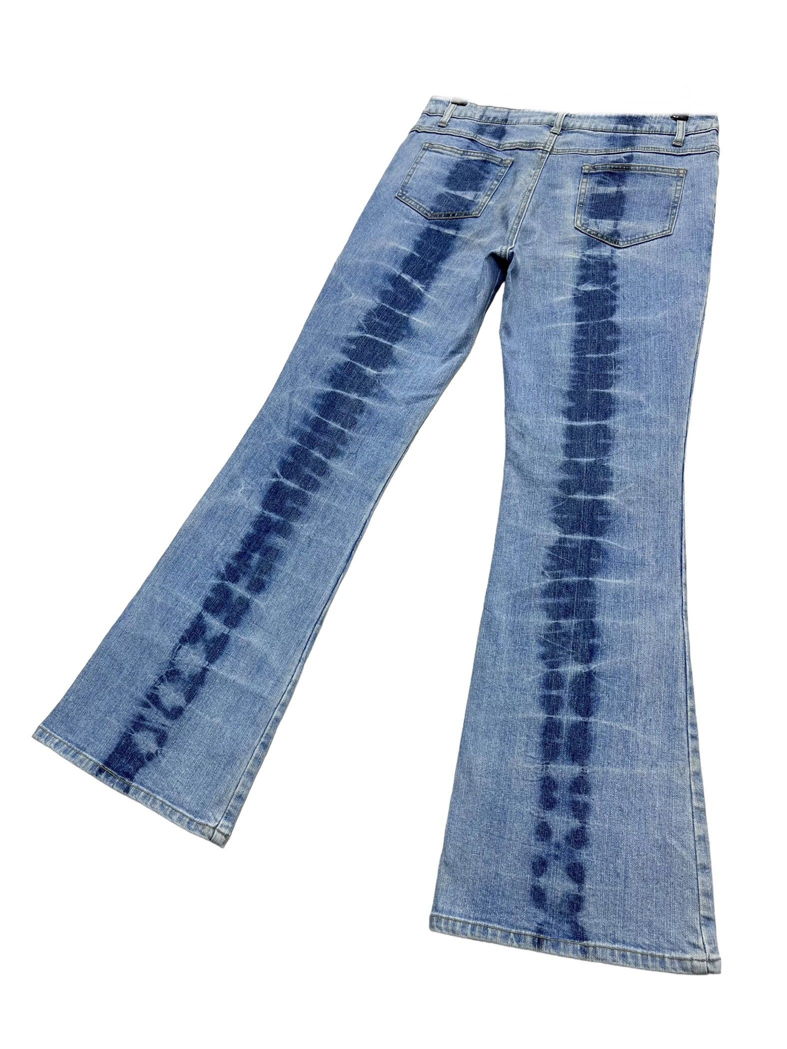 Japanese Brand 🔥DAILYTOPICS Art Spine Tattoo Design Stretch Flare Denim💥 Size 30" / US 8 / IT 44 - 6 Thumbnail