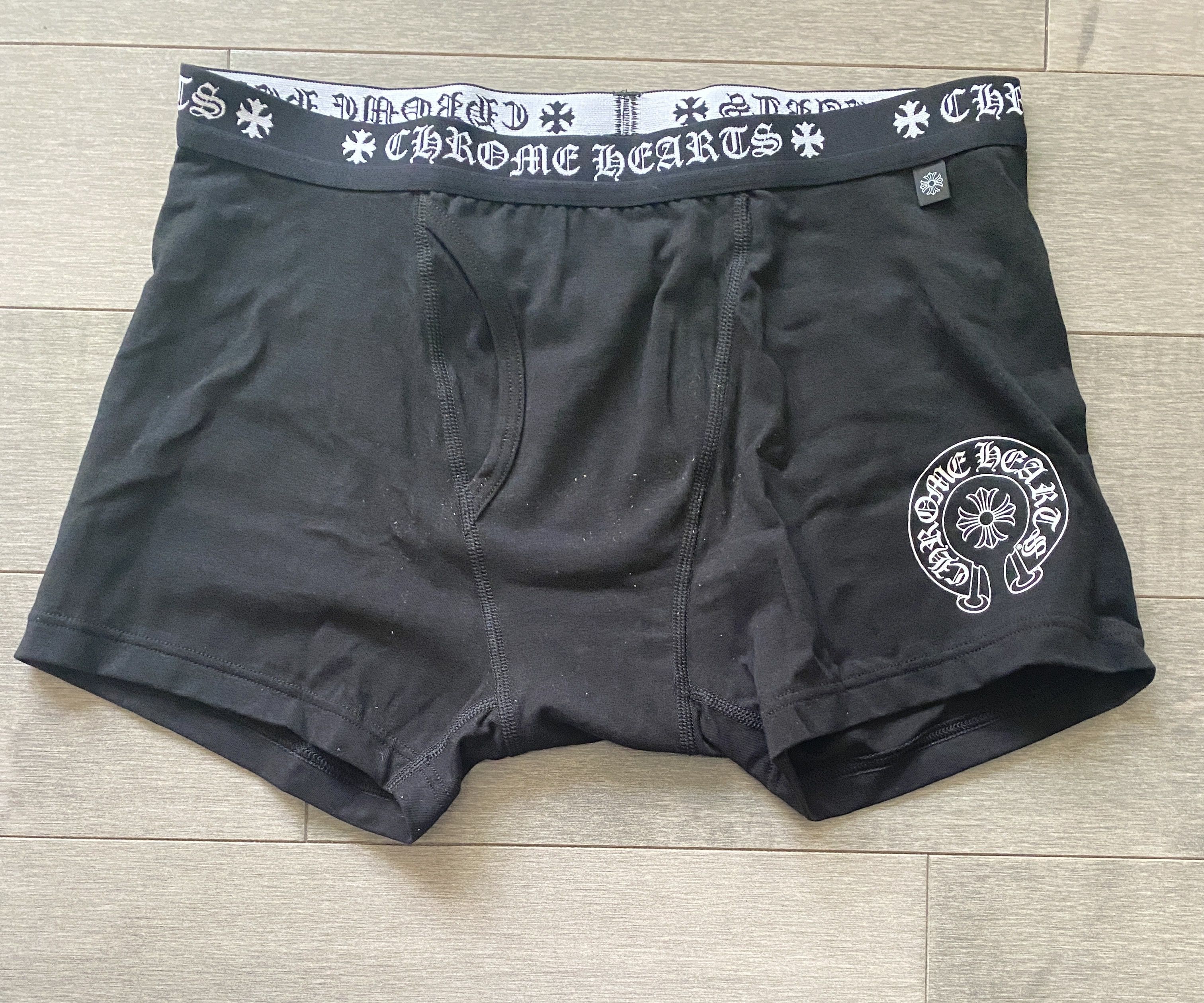 Boxer Briefs Chrome Hearts Noir - Taille S, 100% Coton - Authentique Et Neuf Avec étiquettes