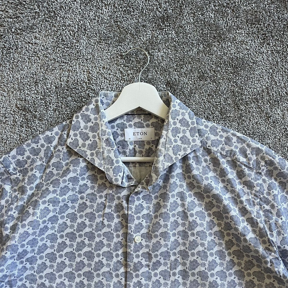 Eton Eton Flowers Luxury Mens Shirt Size 43 Size US M / EU 48-50 / 2 - 2 Thumbnail