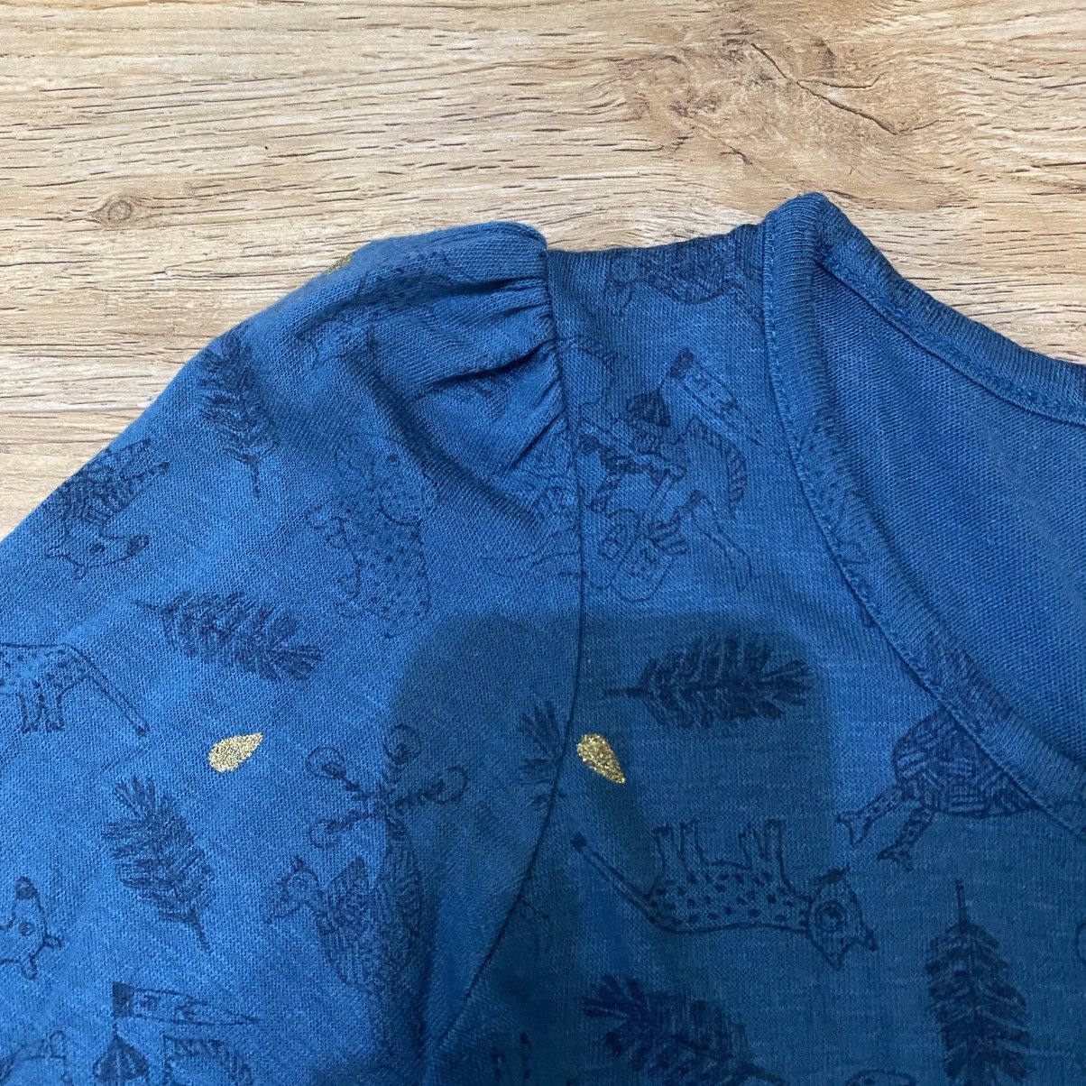 Issey Miyake Ne-net By Issey Miyake Teal Floral Leaf Pattern Mini Dress Size XS / US 0-2 / IT 36-38 - 6 Thumbnail