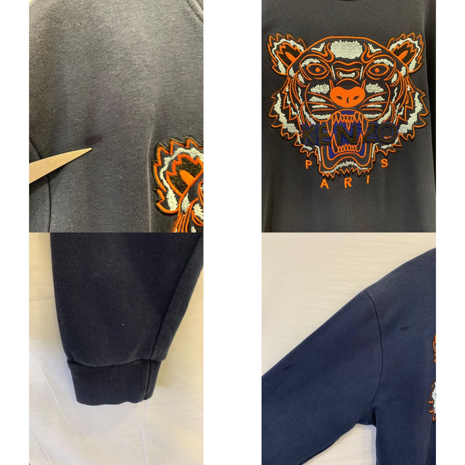 Kenzo KENZO Paris Tiger Embroidered Sweatshirt Navy Blue Mens XXL Authentic Size US XXL / EU 58 / 5 - 8 Thumbnail