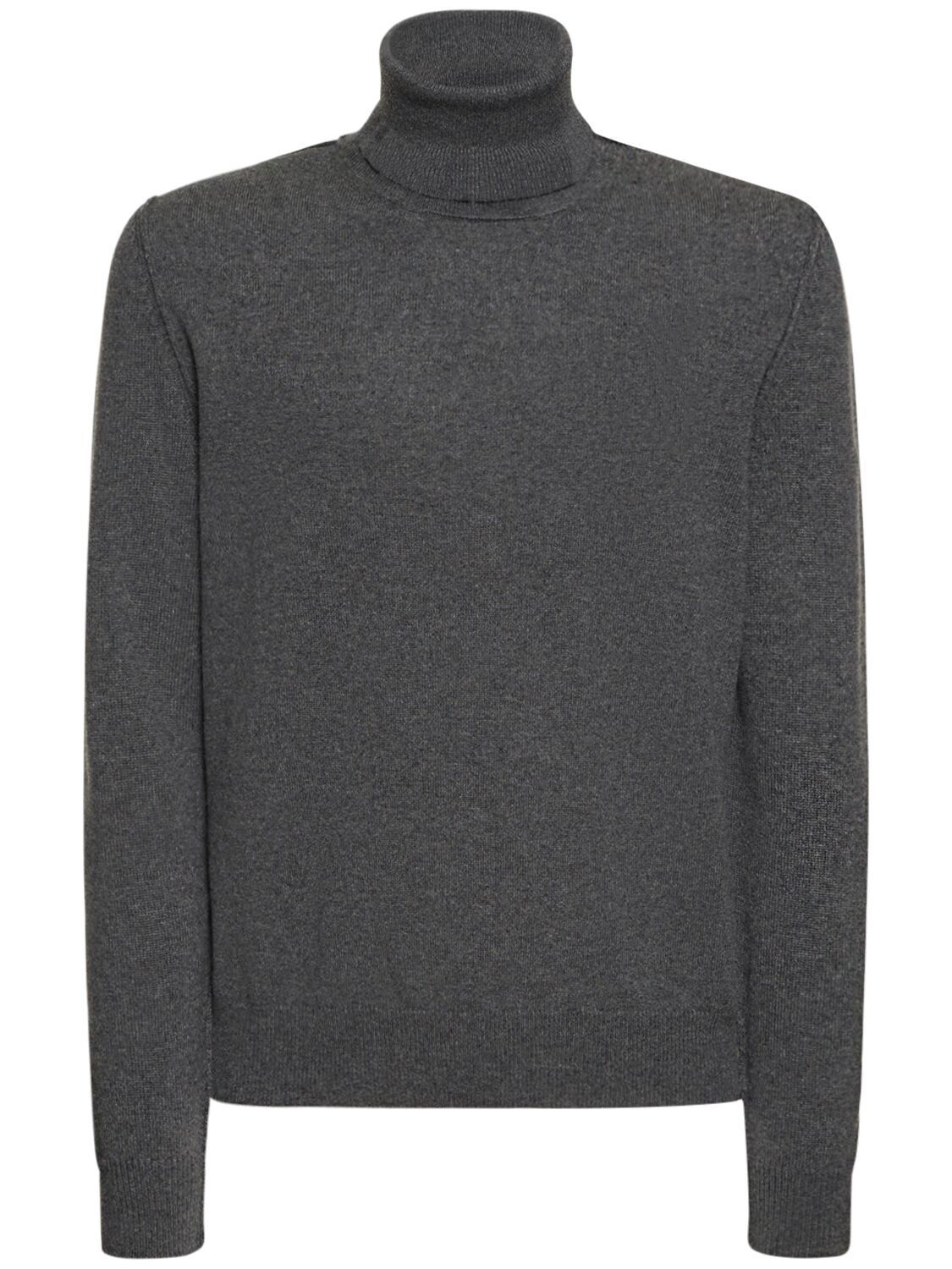 Maison Margiela o1y1124 Cashmere Turtleneck Sweater In Grey Size US M / EU 48-50 / 2 - 1 Thumbnail