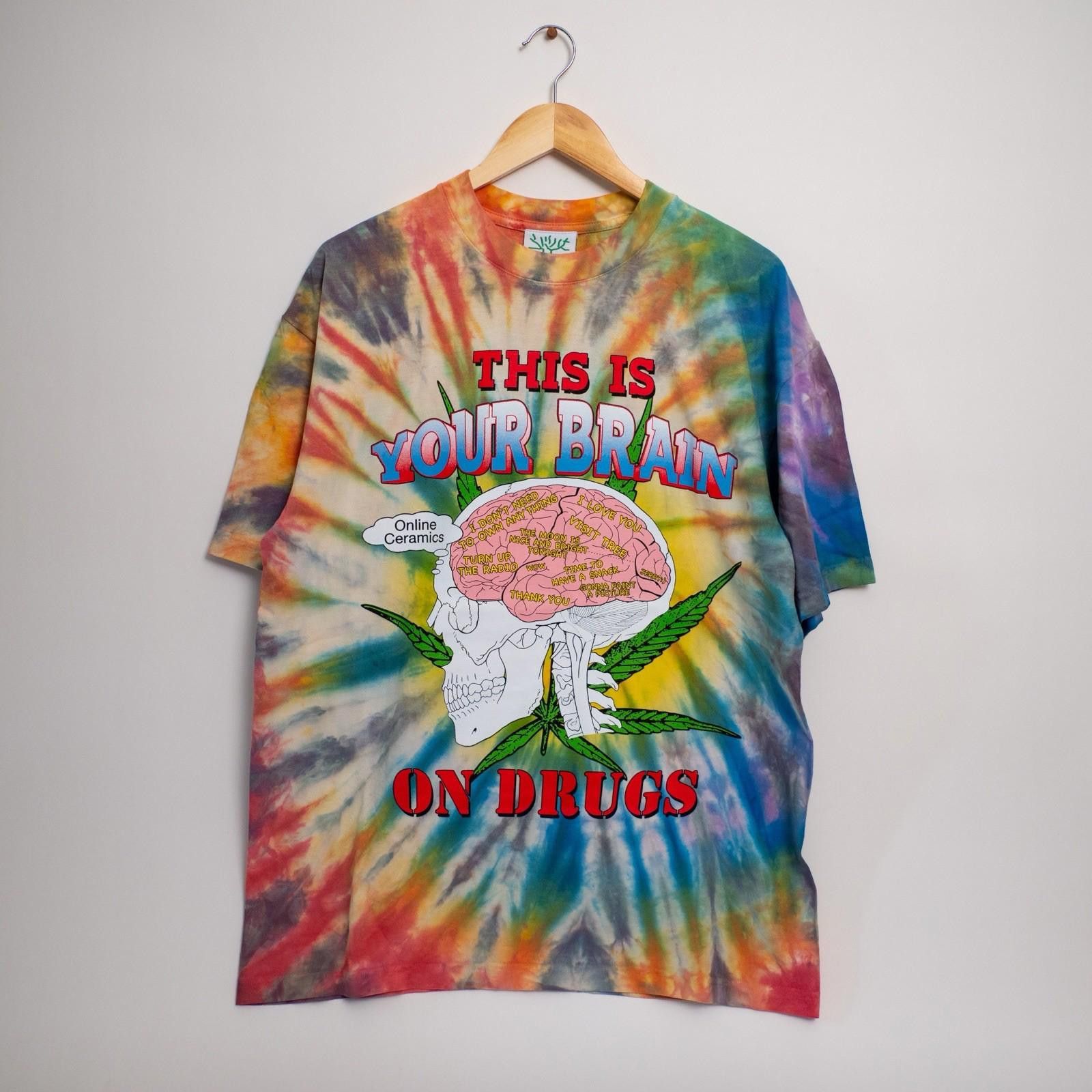 Online Ceramics Online Ceramics This Is Your Brain On Drugs Tie Dye Shirt L Size US L / EU 52-54 / 3 - 1 Thumbnail