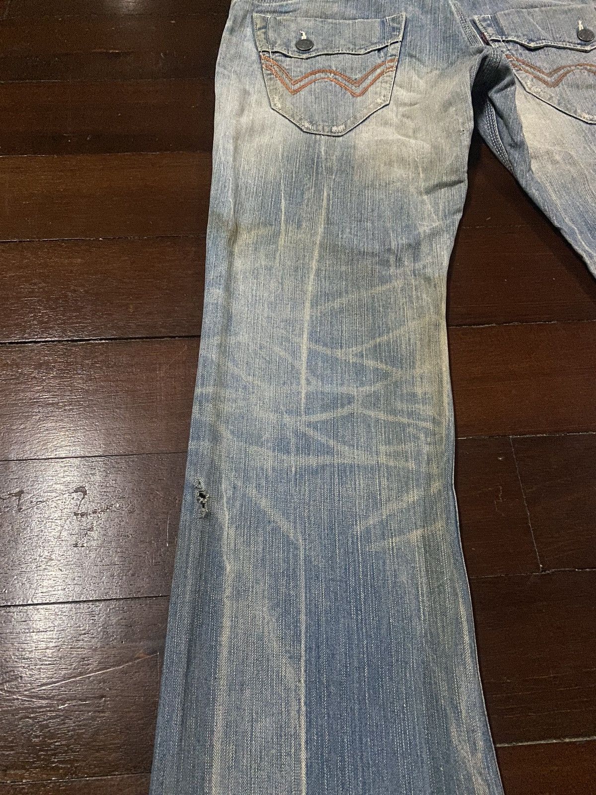 Edwin FIRE 🔥 EDWIN EXCLUSIVE VINTAGE FLARE JEANS RUSTY DISTRESSED Size US 36 / EU 52 - 21 Thumbnail