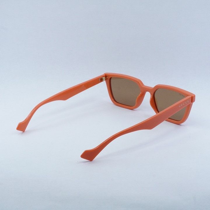 Gucci Gucci GG1539S 004 Sunglasses Orange Rectangle Frame, Brown Size ONE SIZE - 11 Thumbnail