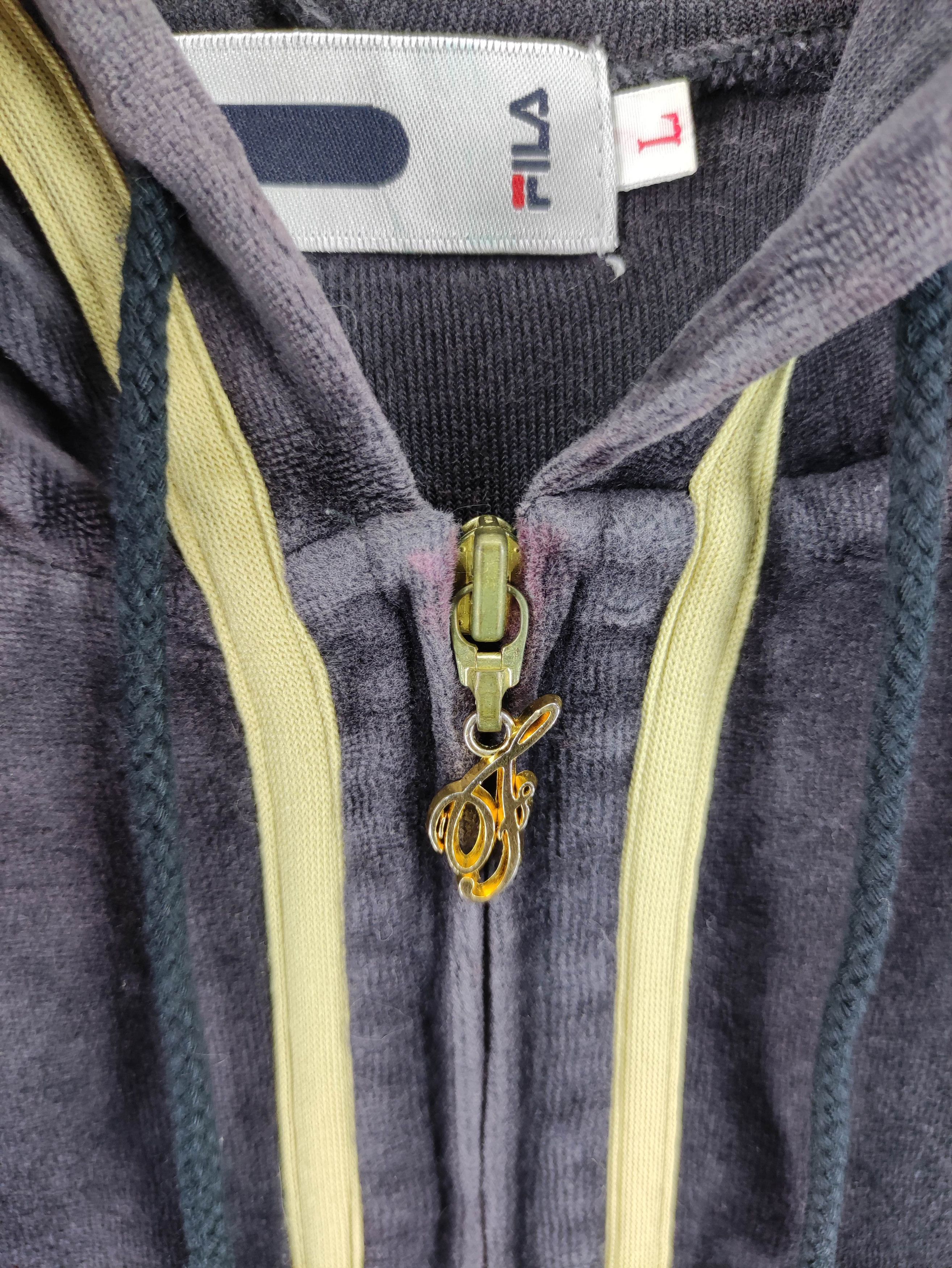 Fila Vintage Fila Velvet Pull Over Hoodie Sweater Zipper Size L / US 10 / IT 46 - 2 Thumbnail