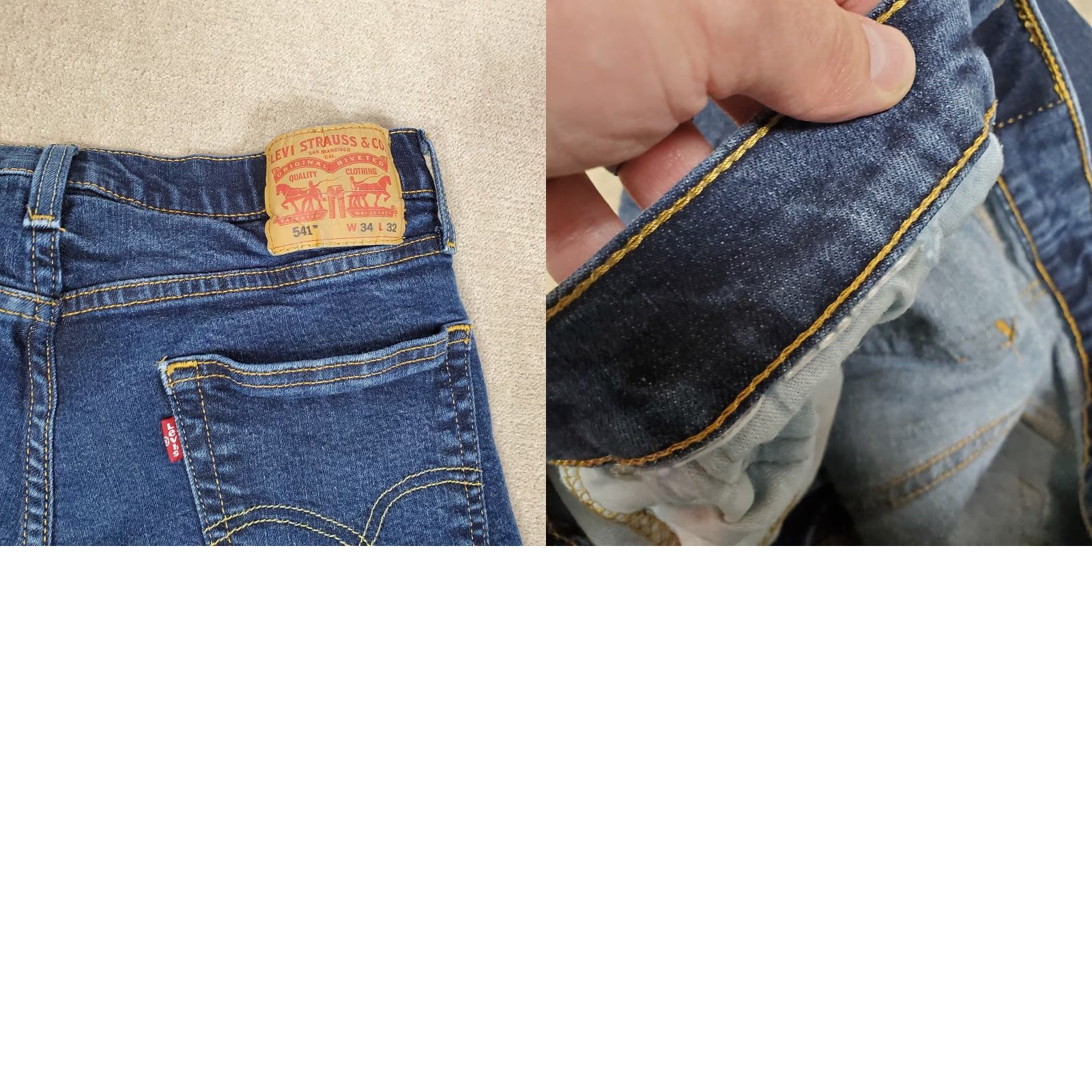 Levi's Levi's Jeans 541 Athletic Fit Straight Leg Denim 33x30 Blue Mens Modern Regular 541 Logo Pocket Denim Jeans Size US 33 - 8 Thumbnail