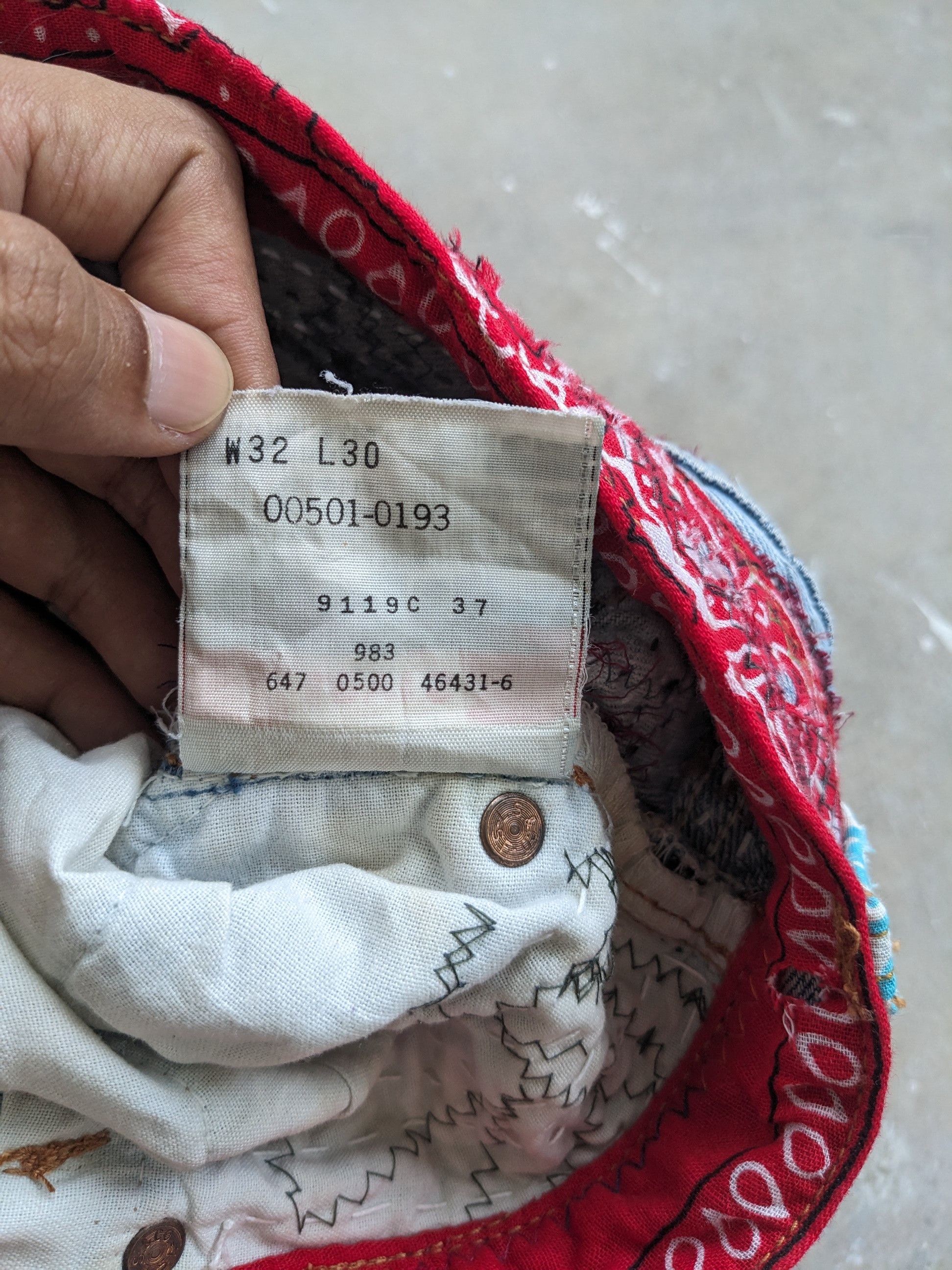 Japanese Brand × Levi's × Vintage OPEN ORDER 🔥 Inspired Proleta Re Art Uroboros Levis Denim Size US 30 / EU 46 - 5 Thumbnail