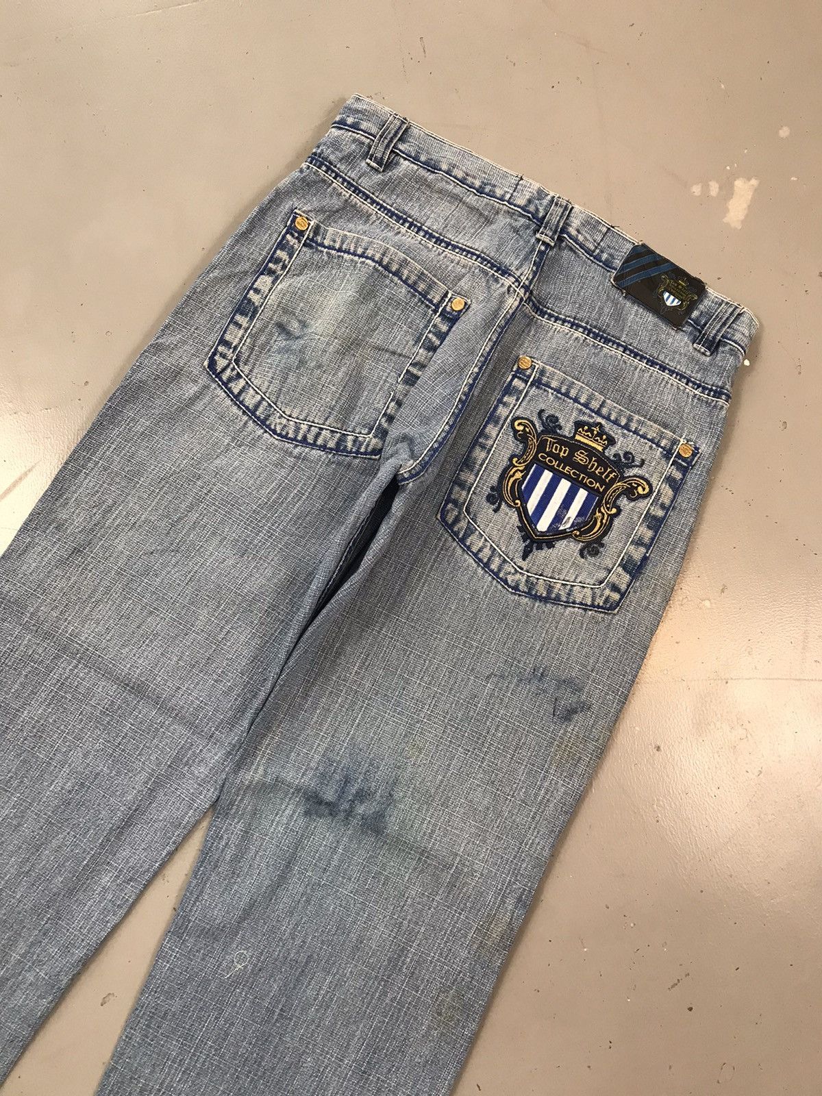 JNCO × Southpole × Vintage Vintage top shield big logo blue stitch baggyfit denim Size US 34 / EU 50 - 8 Thumbnail