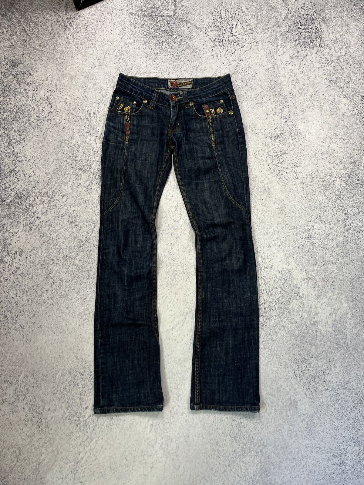 John Galliano Vintage John Galliano Crazy Y2k Jeans Big Buckle Rare Sz 27 Size 27" / US 4 / IT 40 - 5 Thumbnail