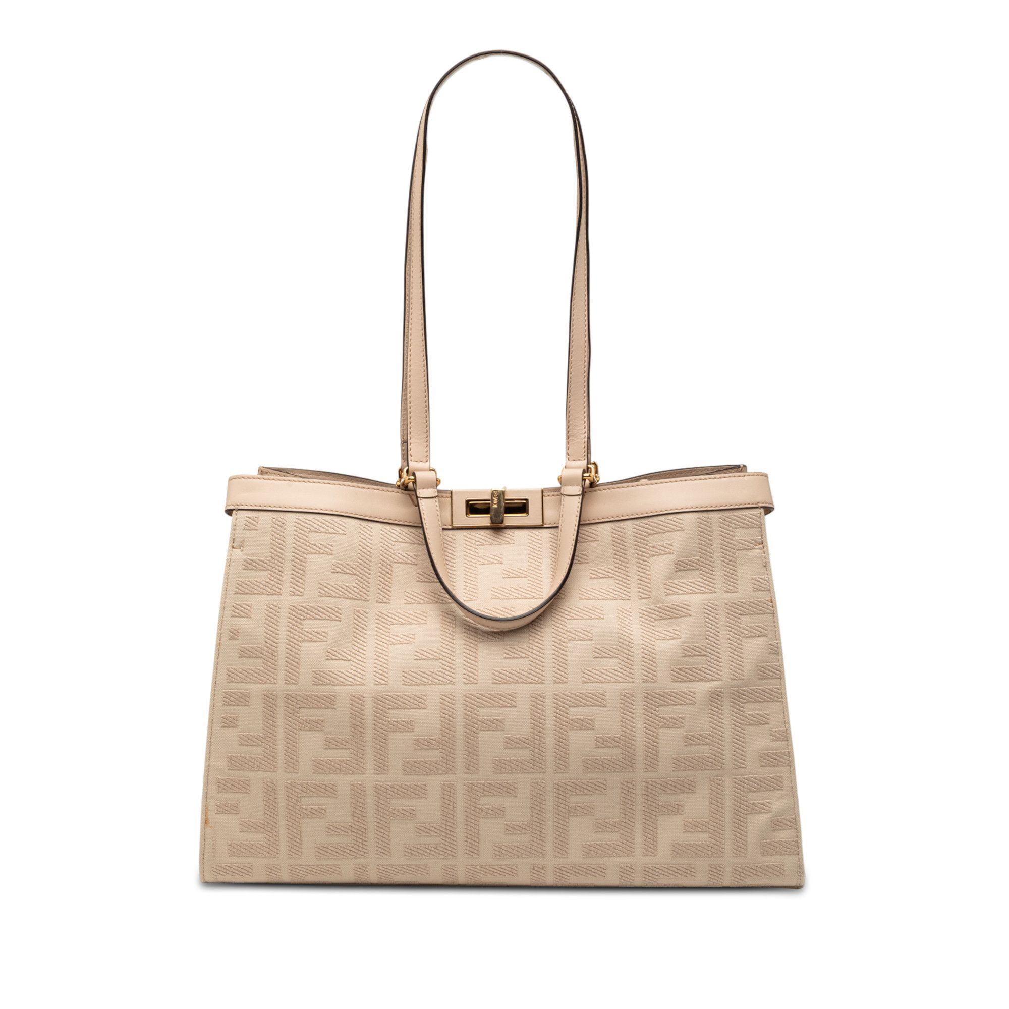 Fendi Fendi Zucca Embroidered Canvas Peekaboo X Tote Size ONE SIZE - 1 Thumbnail