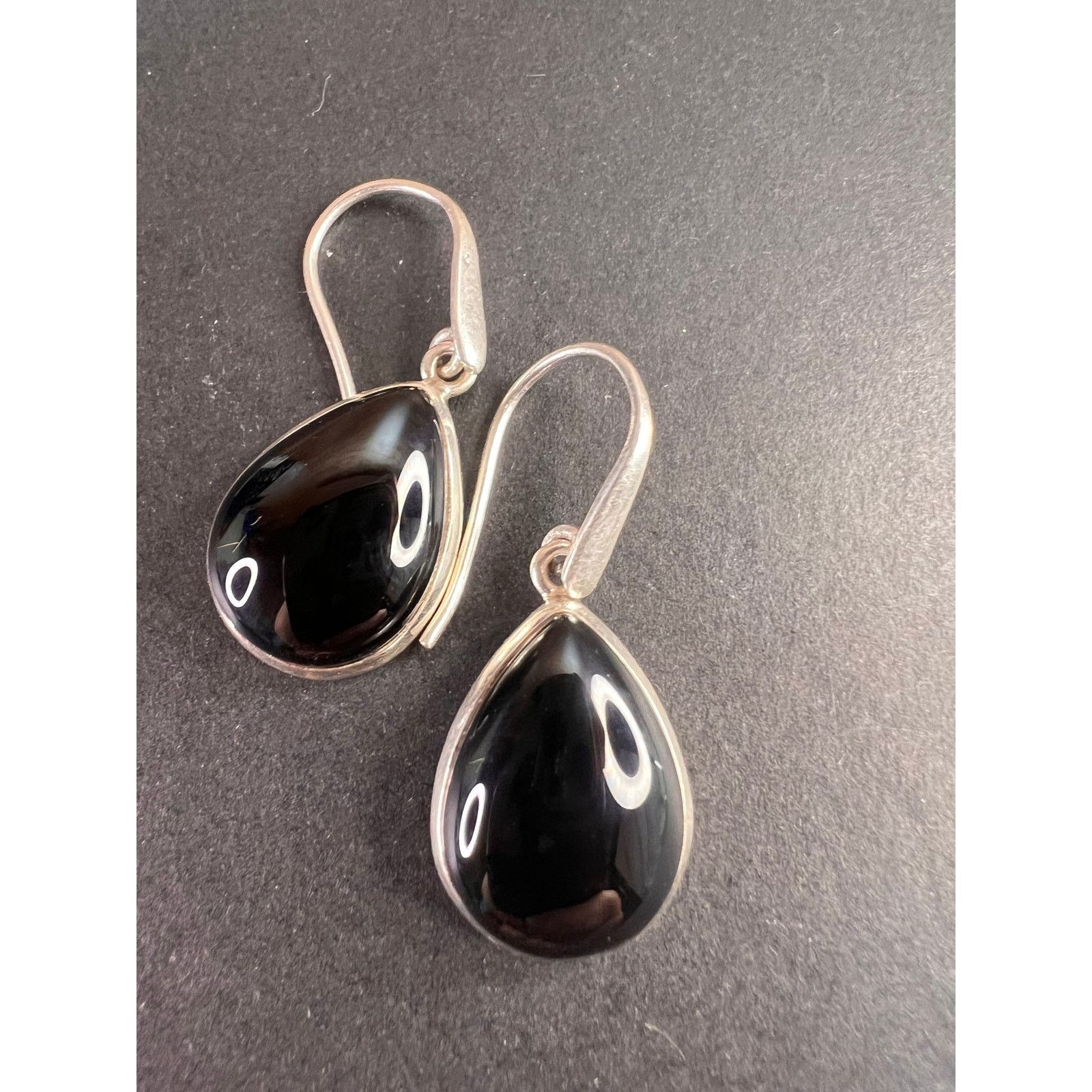 Other NEW Black onyx sterling silver teardrop earrings 7.49 grams Size ONE SIZE - 1 Thumbnail
