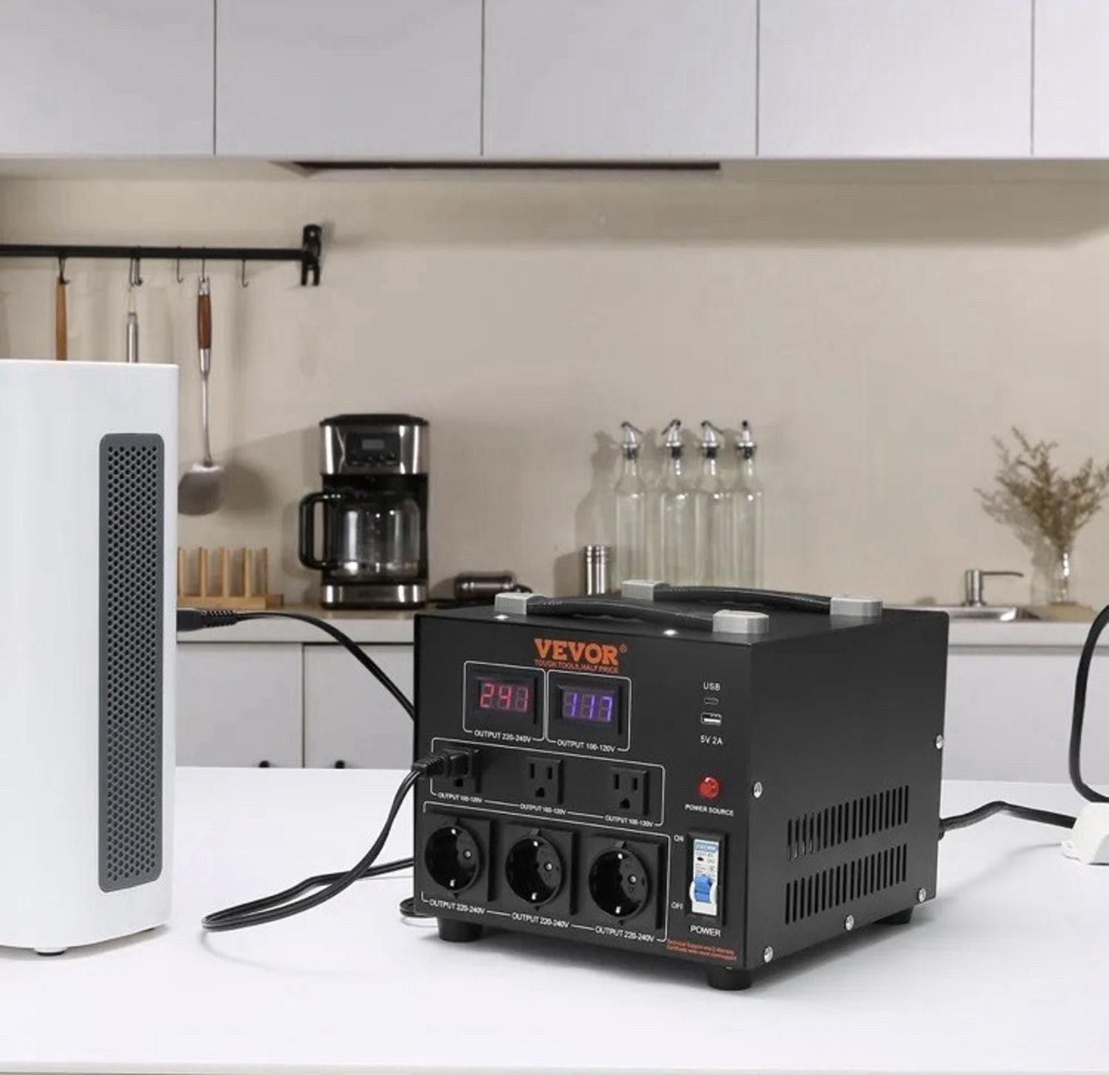 Other 5000W Voltage Converter Up/Down 220V 110V 110V 220V VEVOR Size ONE SIZE - 8 Thumbnail