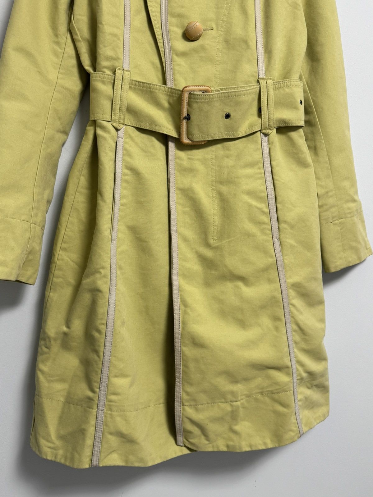 Diesel Diesel Vintage 90s Cotton Trench Coat Y2K Lemon Sz S Size S / US 4 / IT 40 - 3 Thumbnail