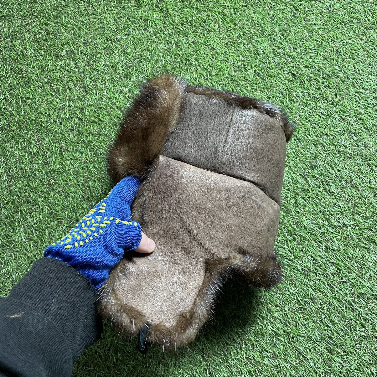 Vintage Vintage 90s Leather Fur Trapper Beanie Cold Weather Hat OS Size ONE SIZE - 1 Thumbnail