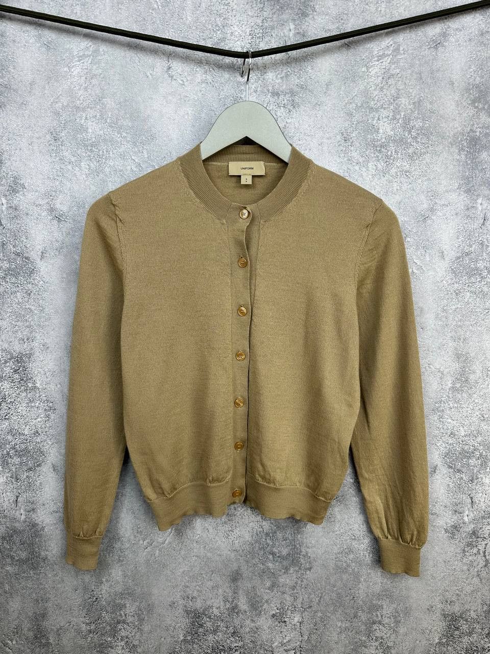 Burberry Burberry Uniform Crew Neck Wool Cardigan Sweater Beige LS Size S / US 4 / IT 40 - 1 Thumbnail