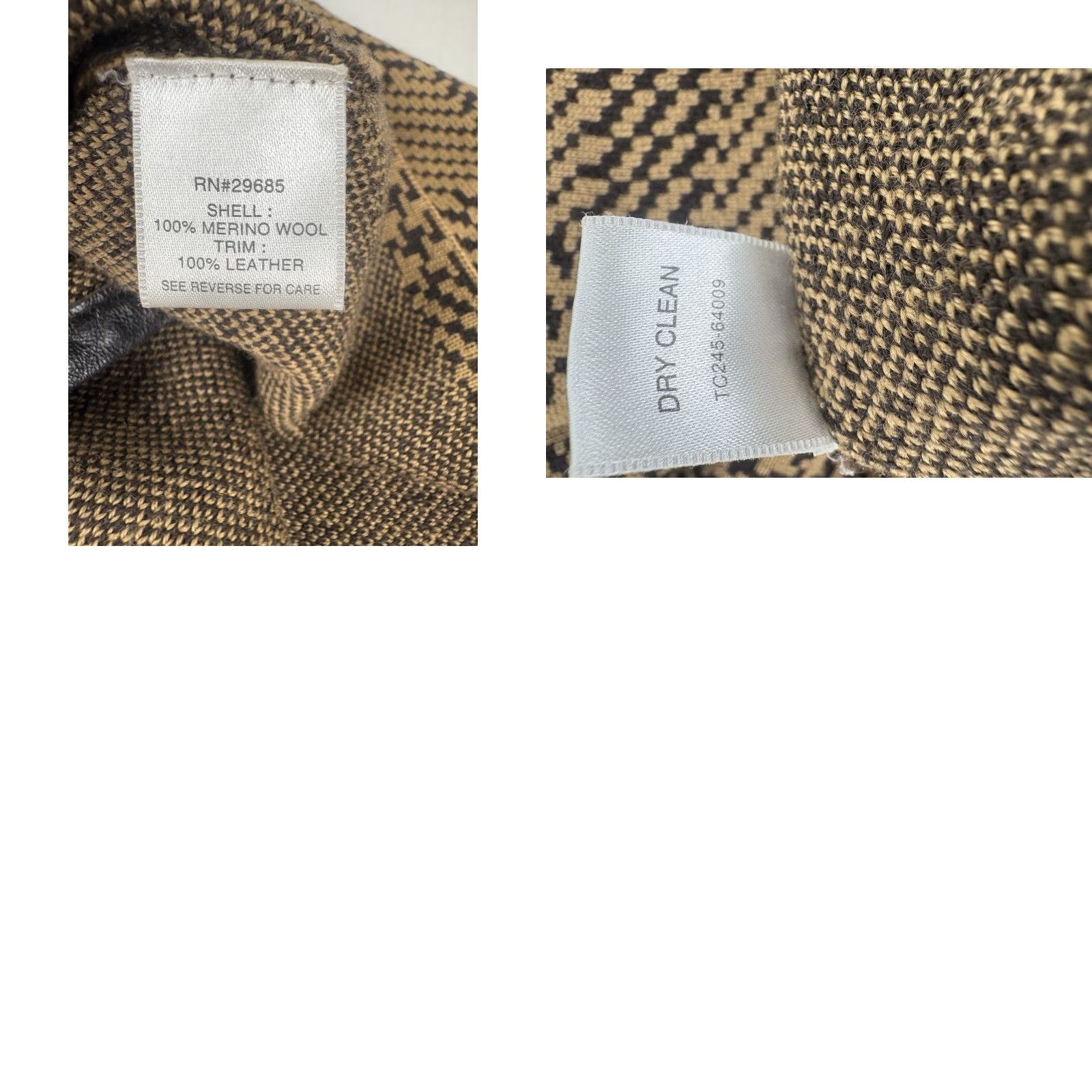 Pendleton Pendleton Women's Cardigan Sweater 100% Merino Wool Leather Buttons Fall Winter Spring Brown Tan XL Size XL / US 12-14 / IT 48-50 - 8 Thumbnail